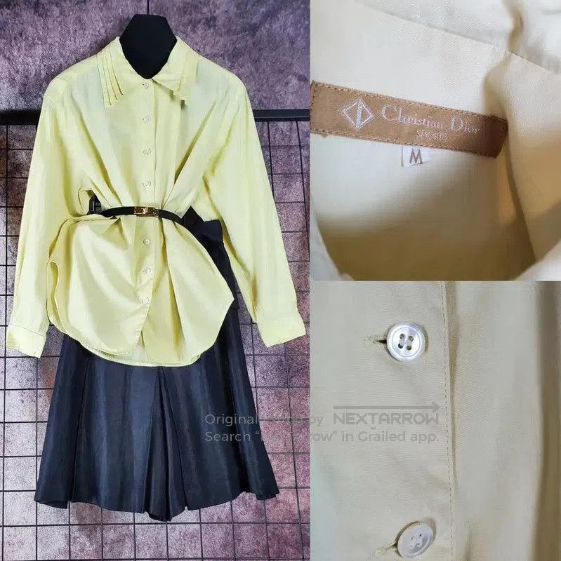 Other Dior Men's Yellow Long Sleeve Cotton Shirt . Size US M / EU 48-50 / 2 - 2 Thumbnail
