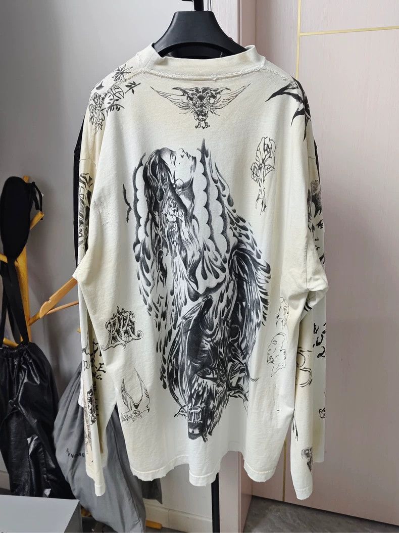 Balenciaga Balenciaga Vintage Long Sleeve Graphic Shirt-2506 Size US L / EU 52-54 / 3 - 2 Thumbnail