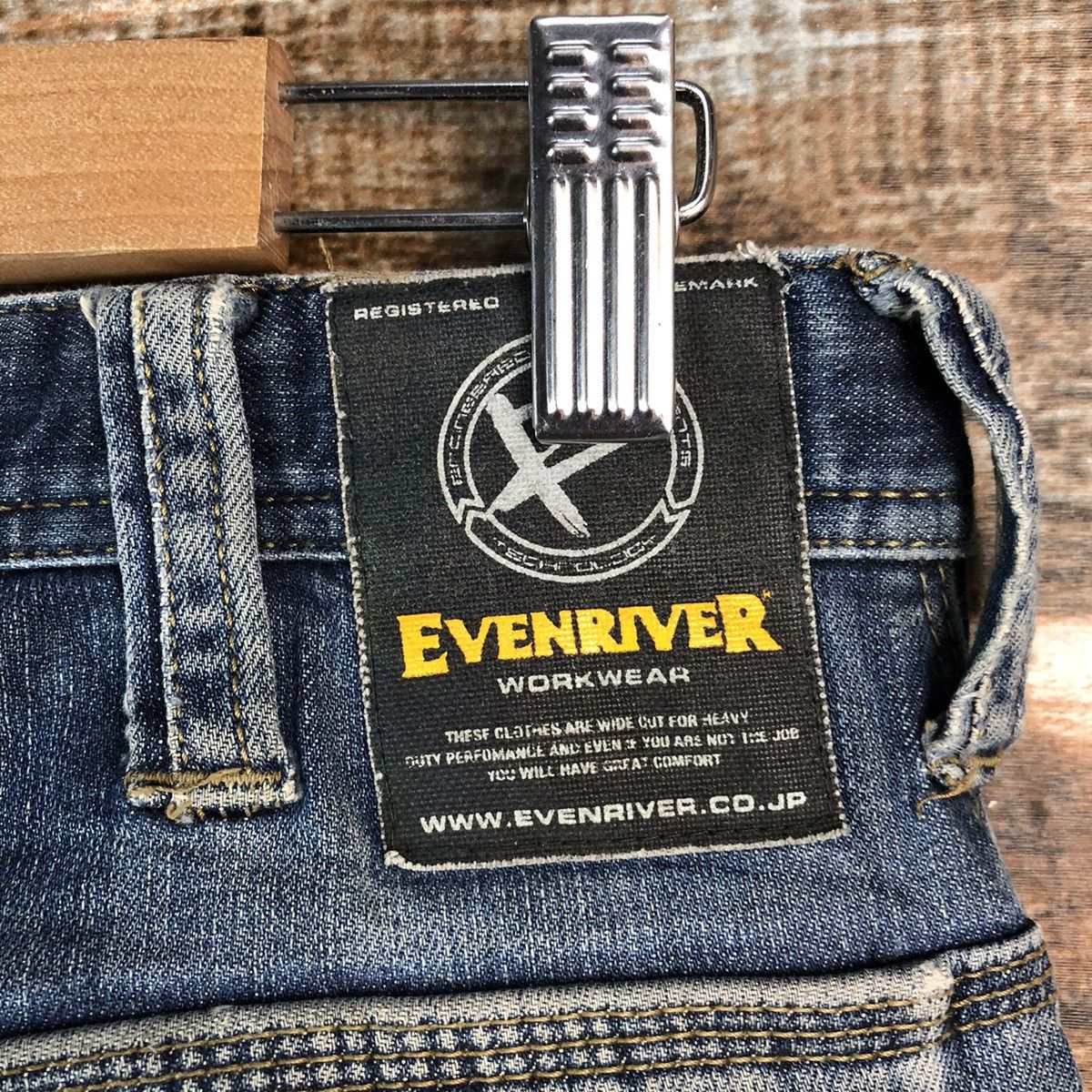 Japanese Brand Even River Blue Distressed ripped Denim Pants #A2150 Size US 30 / EU 46 - 22 Thumbnail
