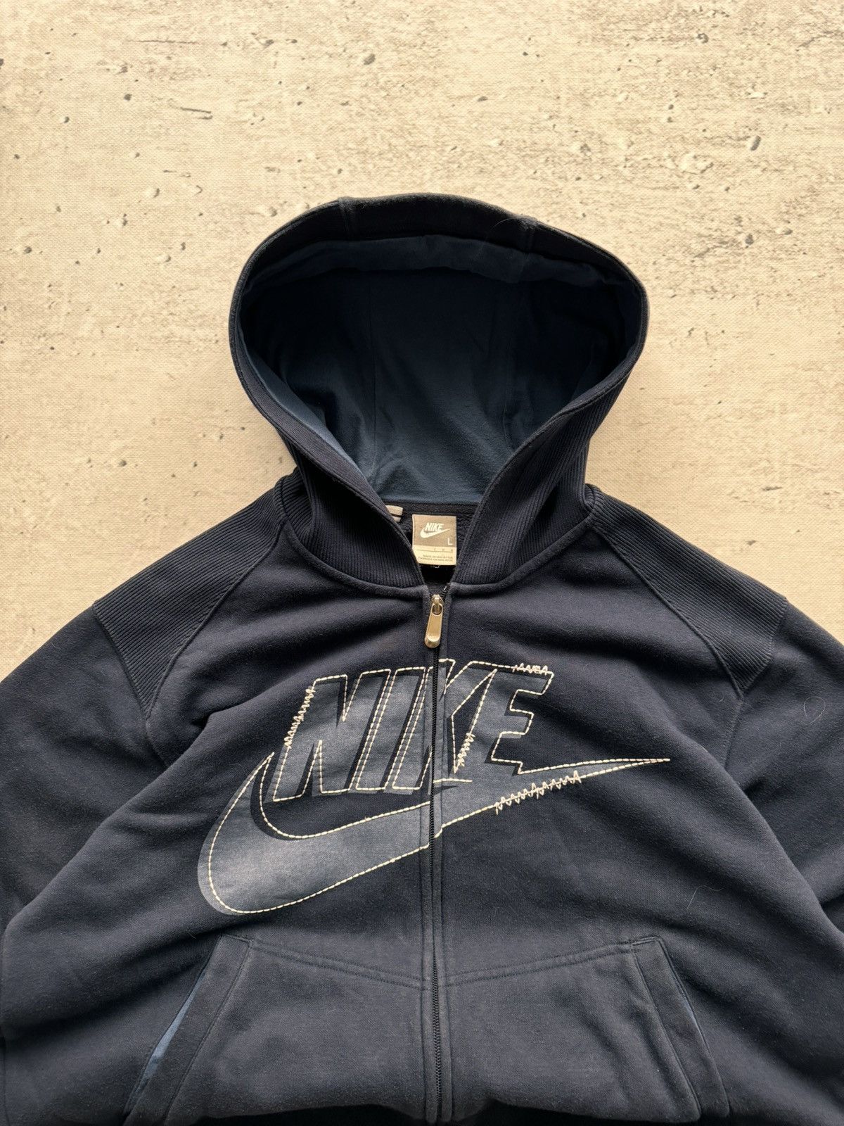 Nike × Vintage NIKE VINTAGE CENTER LOGO OVERSIZE BOXY ZIP HOODIE Size US L / EU 52-54 / 3 - 5 Thumbnail