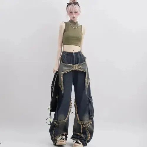 Jean Street Wide Leg Pants Size 29" - 2 Thumbnail