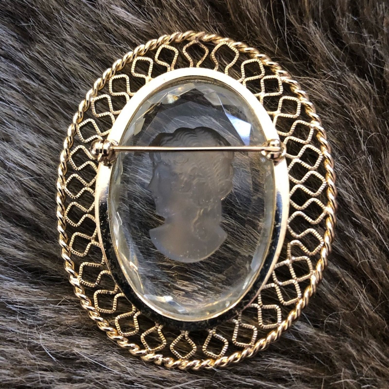 Vintage Mid century Whiting and Davis intaglio cameo set Size ONE SIZE - 4 Thumbnail