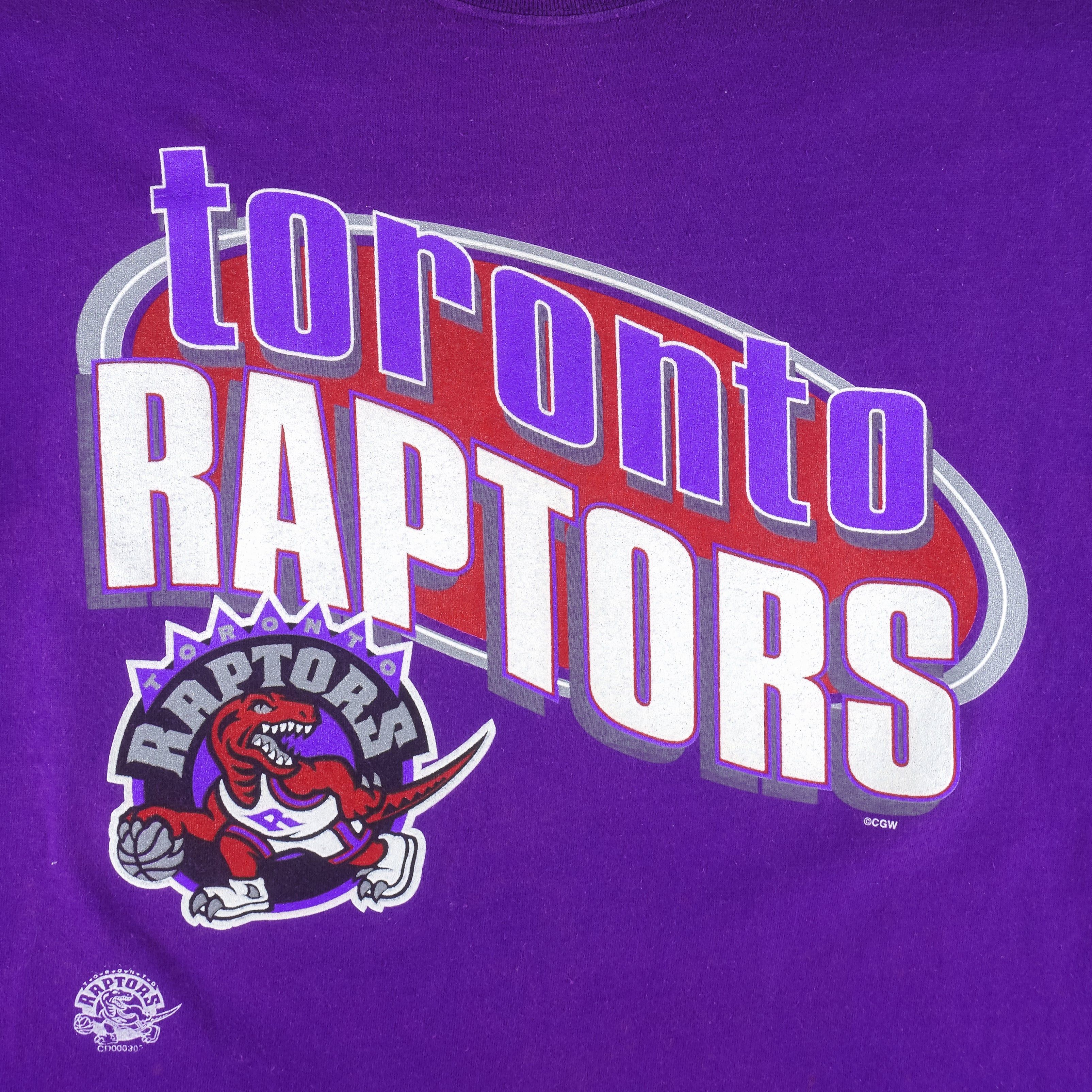 NBA (Waves) - Toronto Raptors T-Shirt 1990s Size US L / EU 52-54 / 3 - 3 Thumbnail