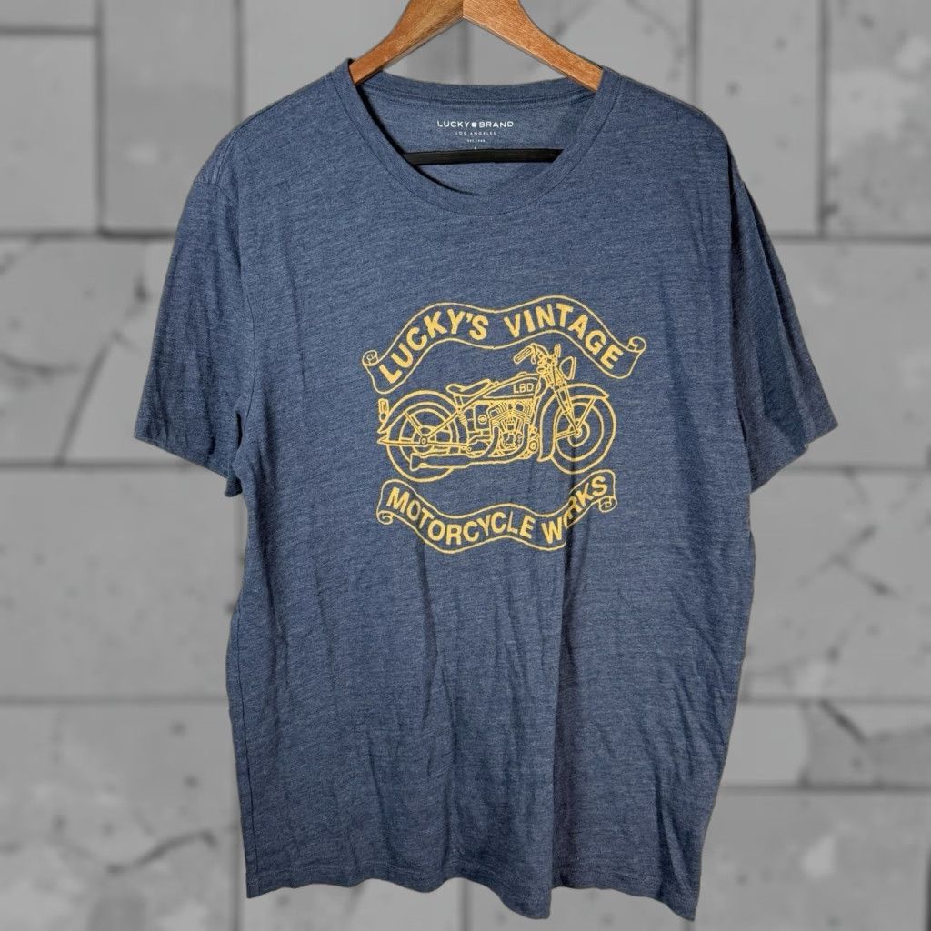 Lucky Brand Lucky Brand Blue Polyester Blend Graphic Tee Mens Size L Size US L / EU 52-54 / 3 - 1 Thumbnail