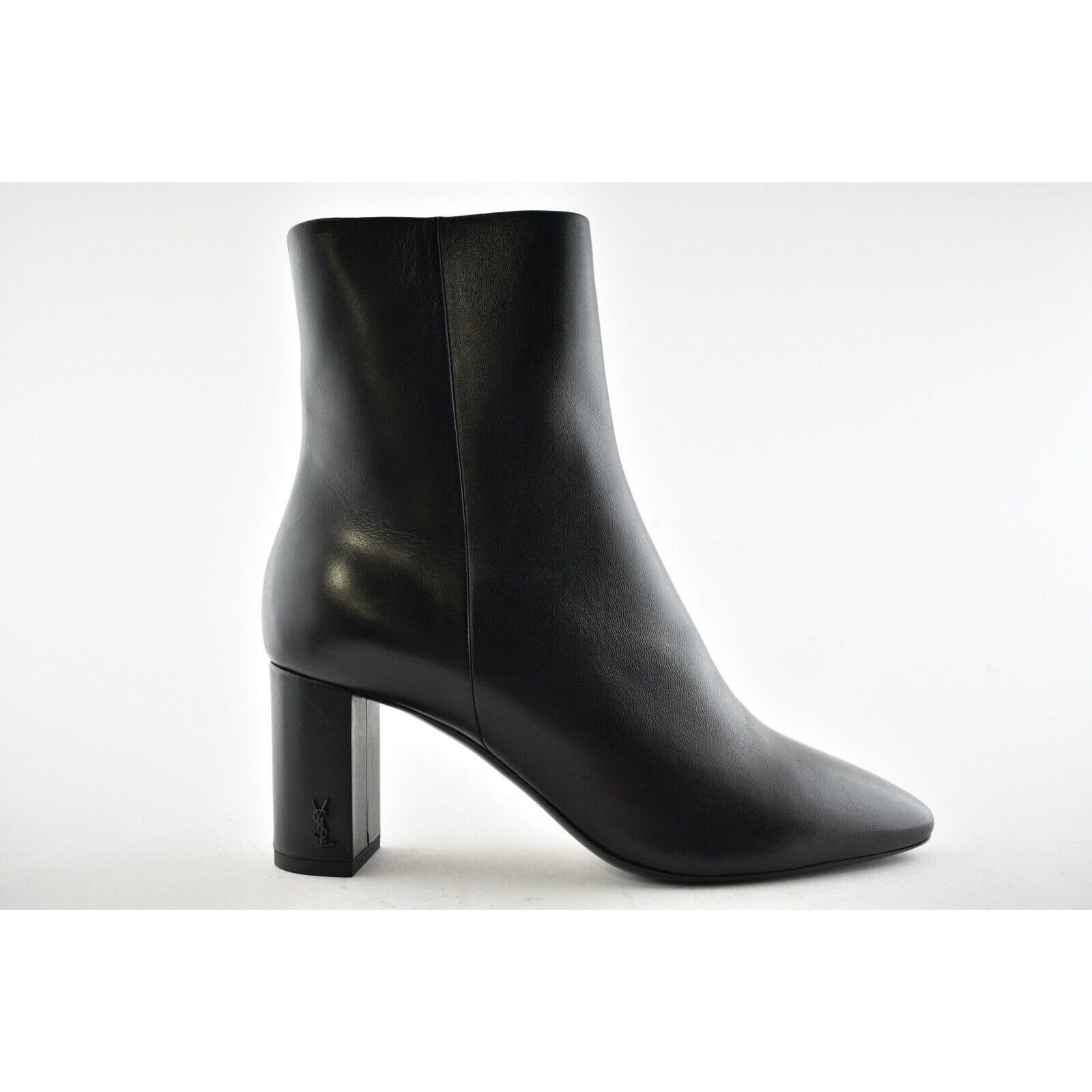 Yves Saint Laurent YSL Yves Saint Laurent Lou 70 Black Leather Pin Block Heel Size US 7 / IT 37 - 2 Thumbnail