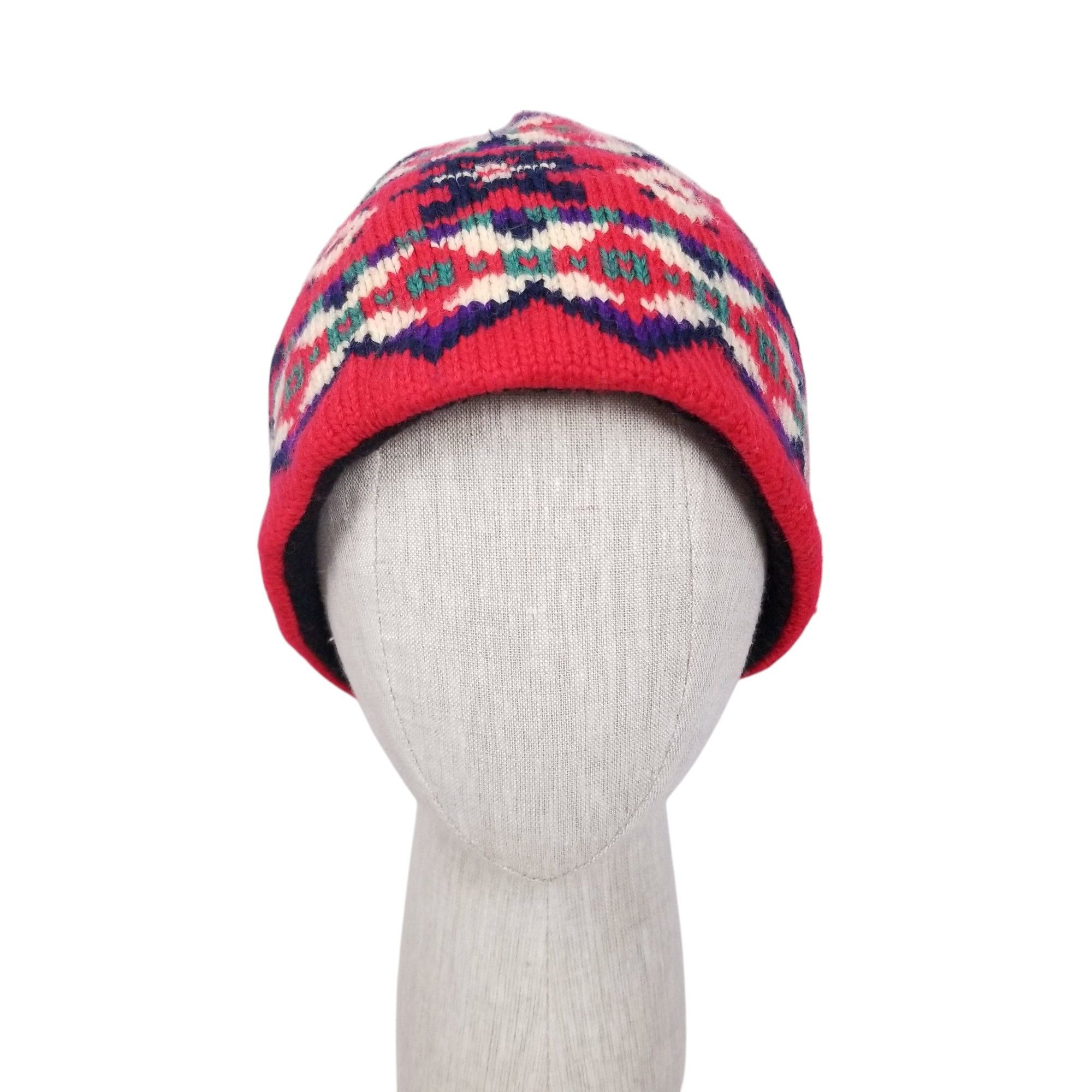 Other Merkley 100% Wool Patterned Beanie Beaded Pom Pom Tassel Size ONE SIZE - 2 Thumbnail