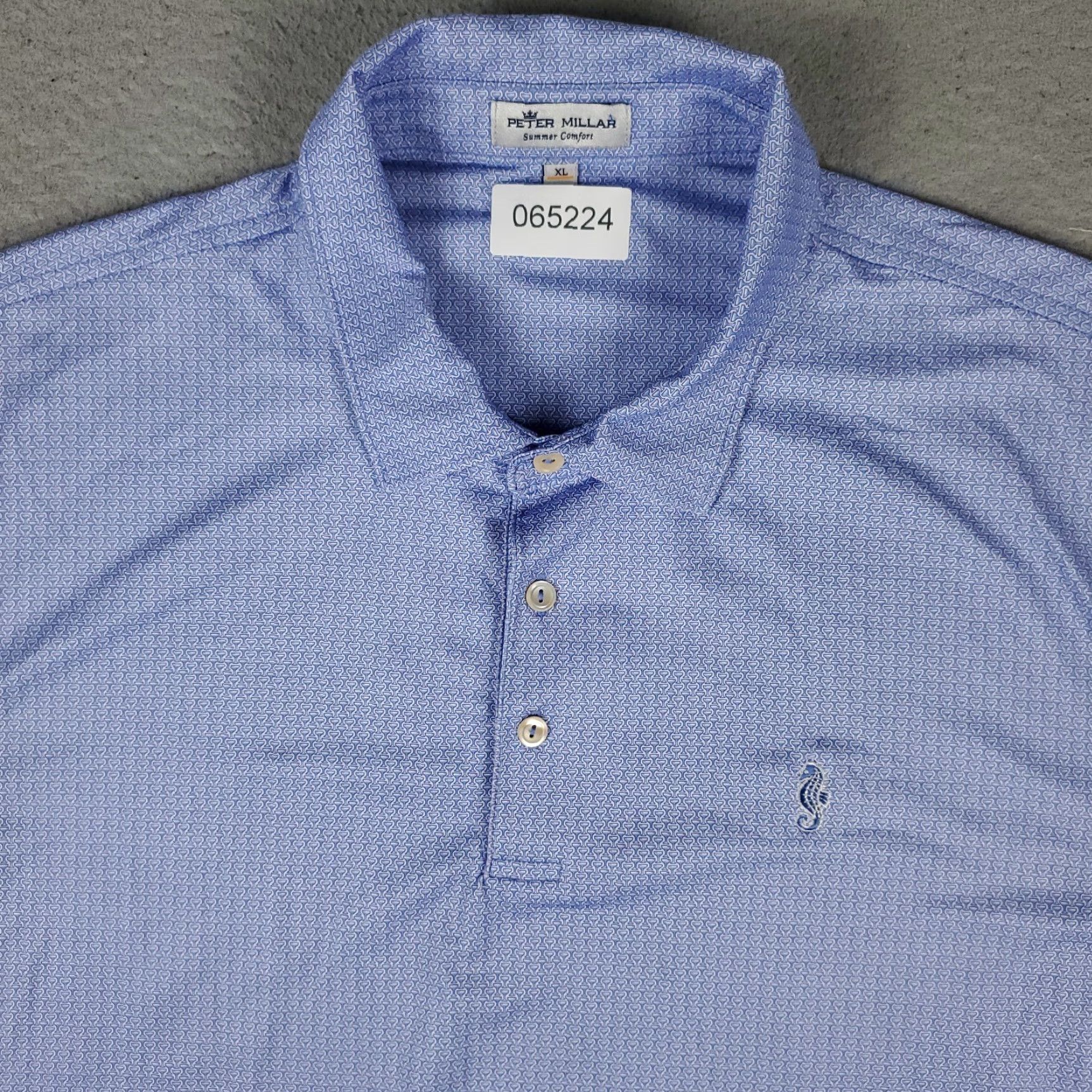 Peter Millar Peter Millar Polo Shirt Mens XL Blue Drink Glass Print Summer Comfort Golf Shirt Bluish Accent Logo 2000s? Size US XL / EU 56 / 4 - 2 Thumbnail