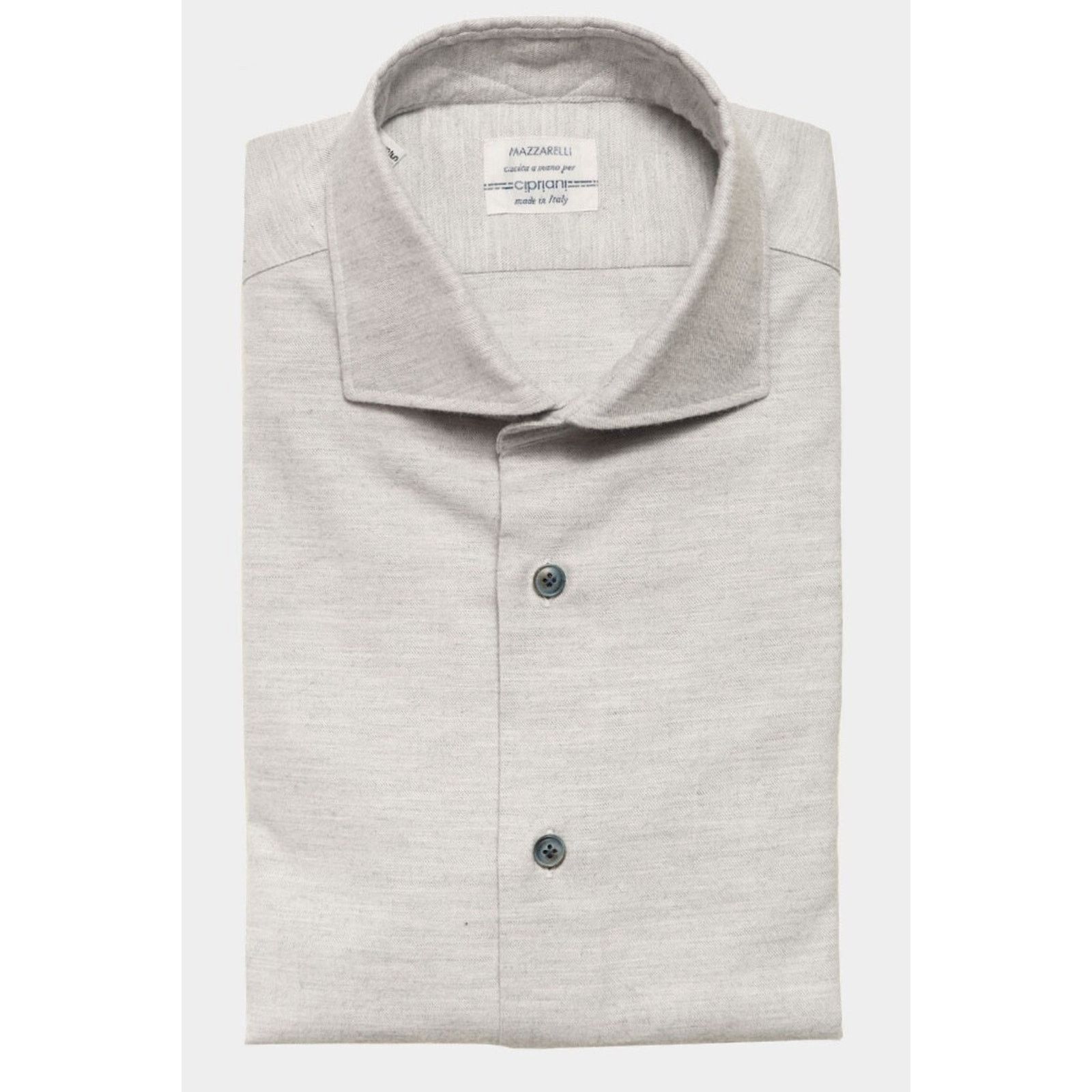 Mazzarelli NWT MAZZARELLI LIGHT GRAY LIGHT FLANNEL SHIRT EU41/US16 Size US M / EU 48-50 / 2 - 1 Thumbnail