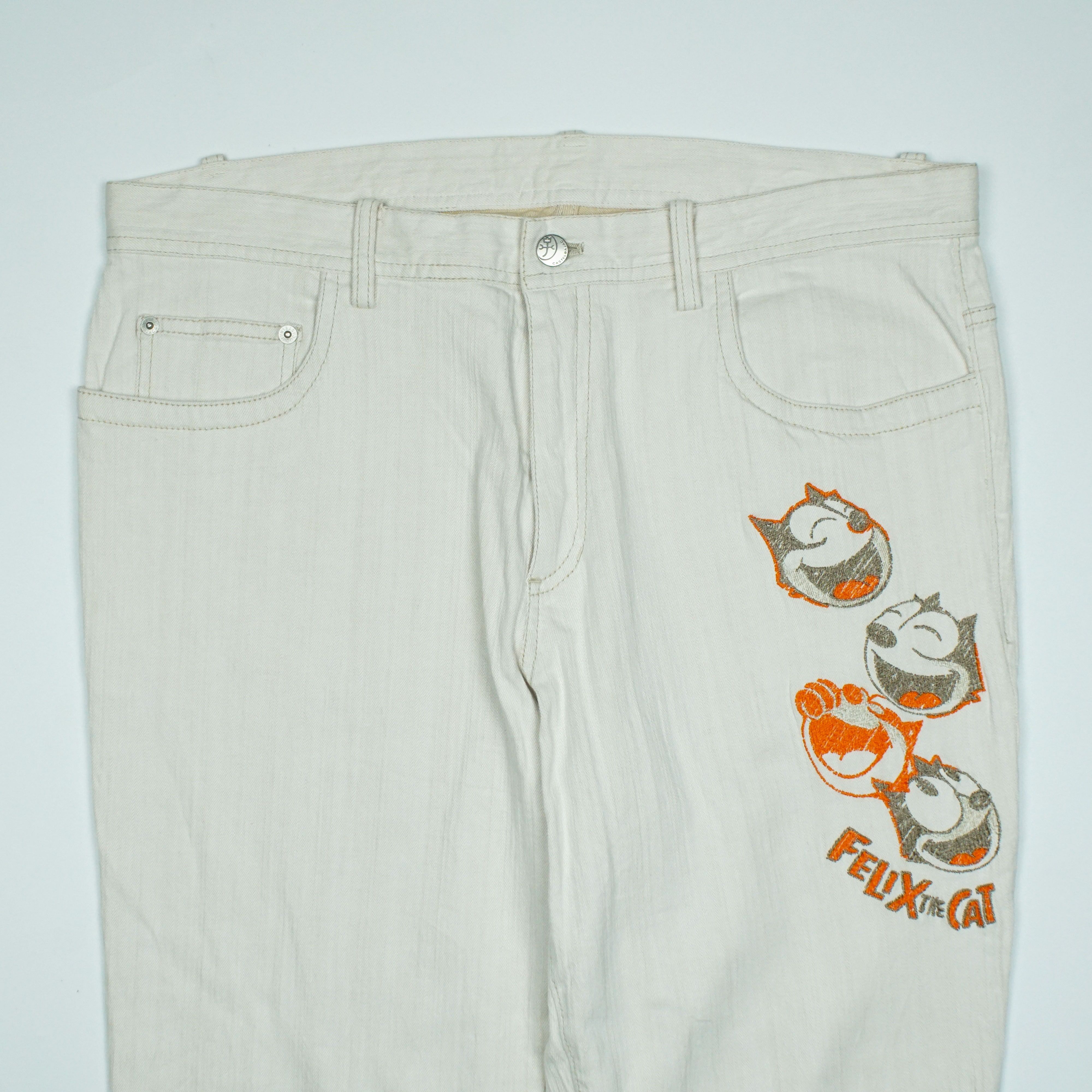 Jean Charles De Castelbajac *NoTariff Castelbajac x Felix the Cat Embroidered Pants Size US 34 / EU 50 - 2 Thumbnail