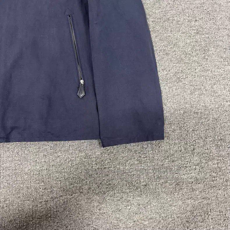 Hermes Hermes Navy Blue Collar Zip Jacket with Leather Lining Size US M / EU 48-50 / 2 - 4 Thumbnail
