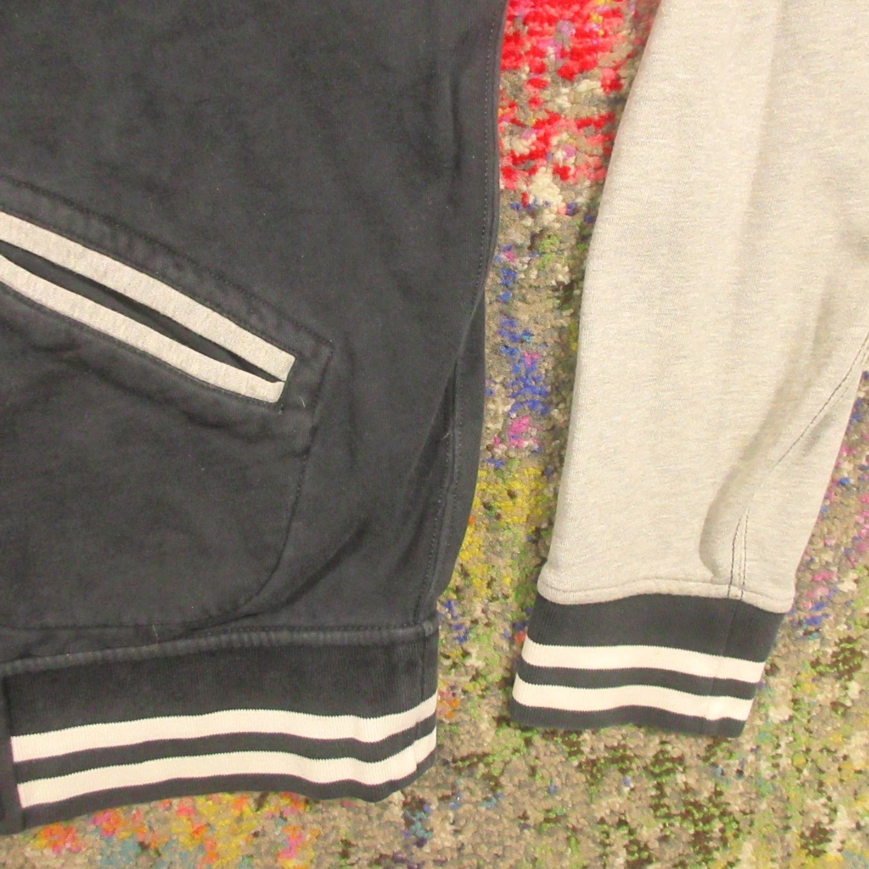 Polo Ralph Lauren VTG Polo Ralph Lauren Varsity Jacket Men L Black Gray Cotton Blend Full Zip Logo Zipper 44 in Chest Multicolor Sports Baseball Varsity Jacket 90s Size US L / EU 52-54 / 3 - 5 Thumbnail