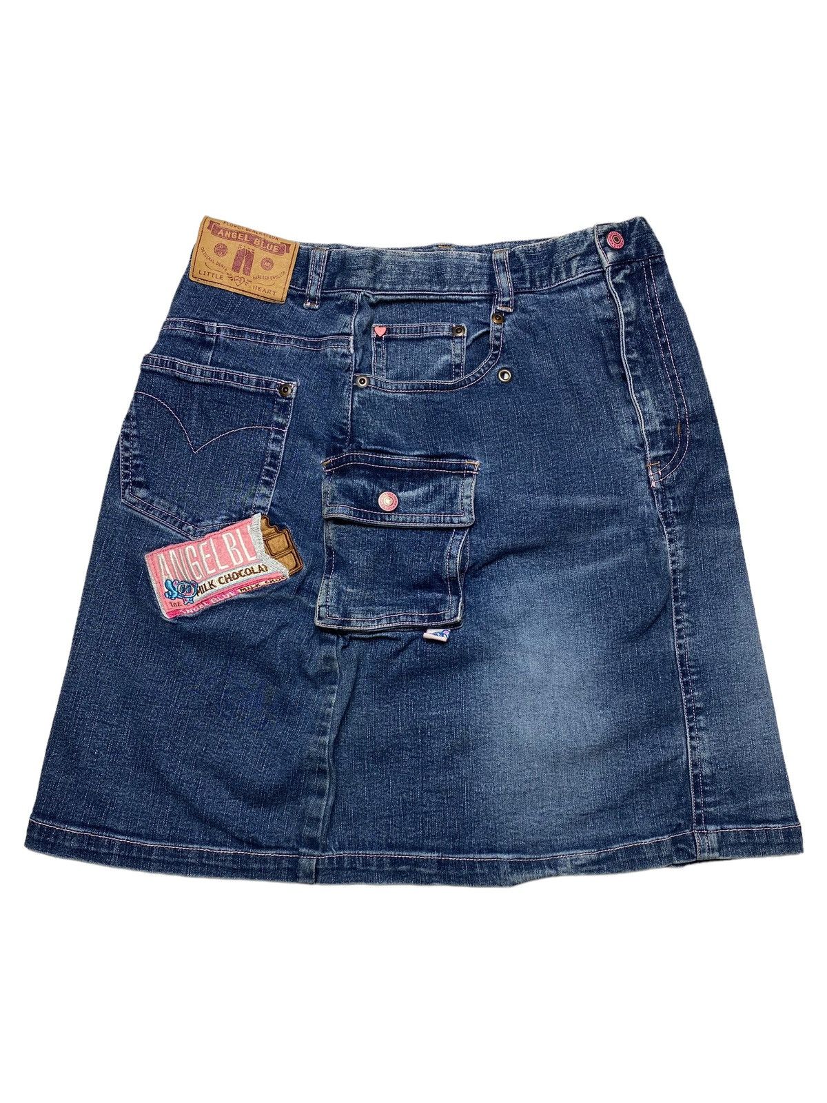 Hysteric Glamour 2000s Angel Blue - Cargo Mini Skirt Denim Size 28" / US 6 / IT 42 - 4 Thumbnail