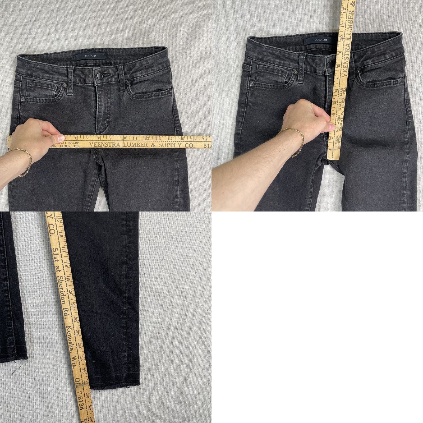 Vintage **Women Size 27 Black Skinny Jeans Mid Rise Zipper** User: Women Size 27 Black Skinny Jeans Mid Rise Zipper Size 27" / US 4 / IT 40 - 9 Thumbnail