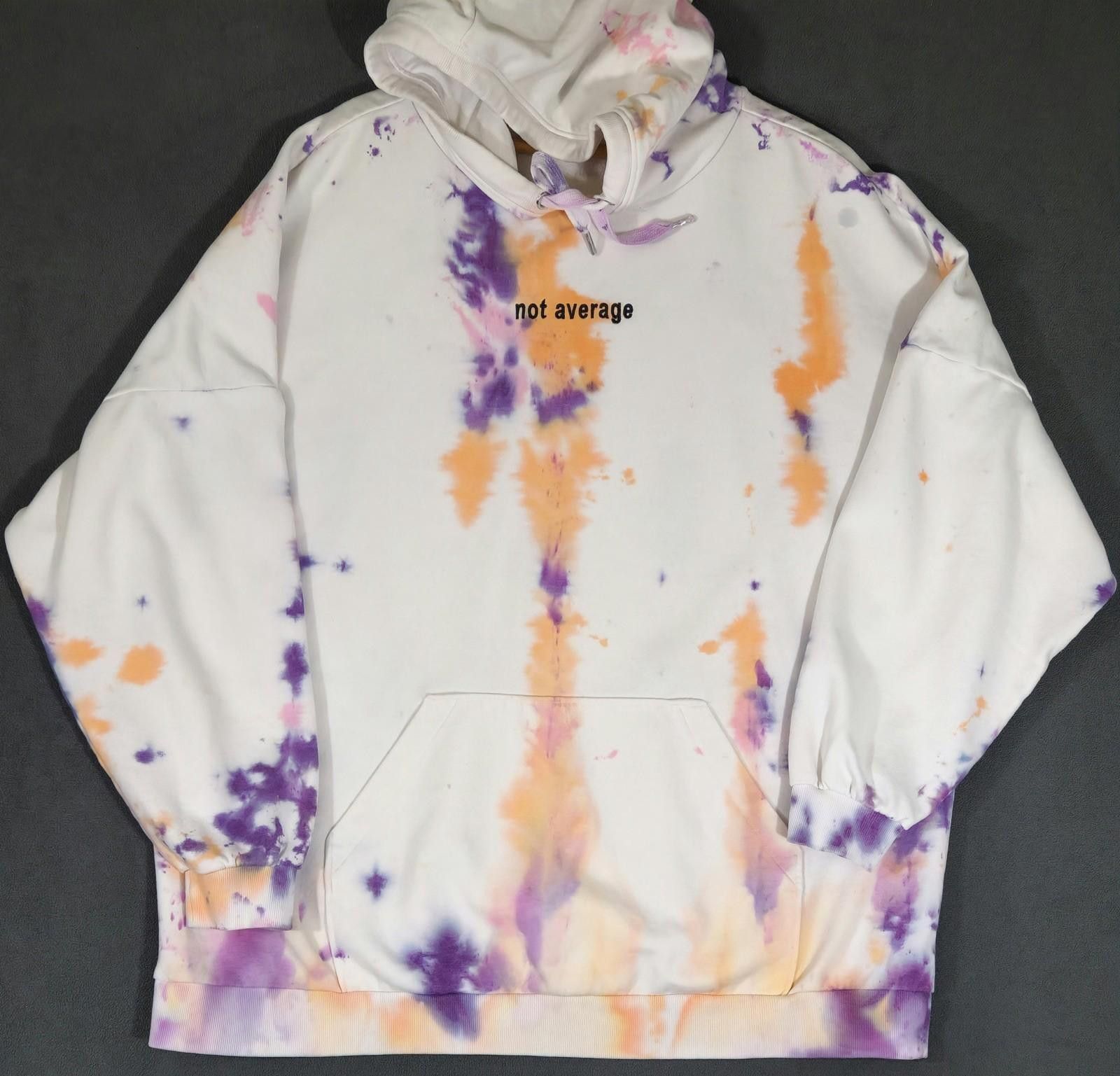 The Unbranded Brand H&M Divided Tie Dye Hoodie “Not Average” Men’s SIZE:3XL Size 3XL / US 20-22 - 1 Thumbnail