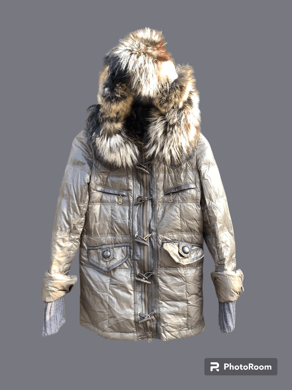 If Six Was Nine × Japanese Brand × Le Grande Bleu (L.G.B.) 2000sJapanese Fur parka jacket silver fox blue fox and lamb Size US S / EU 44-46 / 1 - 5 Thumbnail