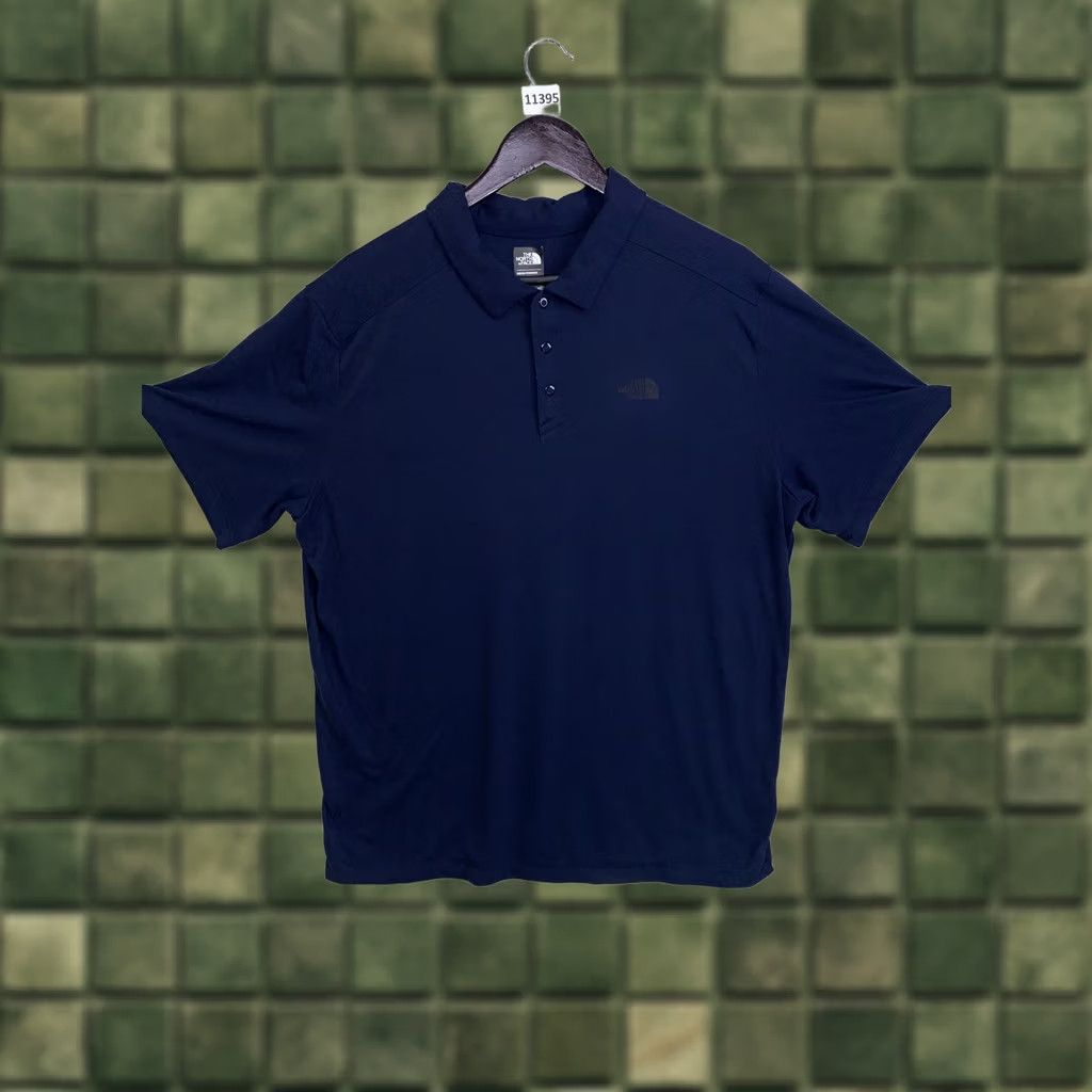The North Face The North Face Polo Shirt Navy Blue Mens XL Flash Dry Button Collared Short Sleeve Logo Image: 11395 Size US XL / EU 56 / 4 - 1 Thumbnail
