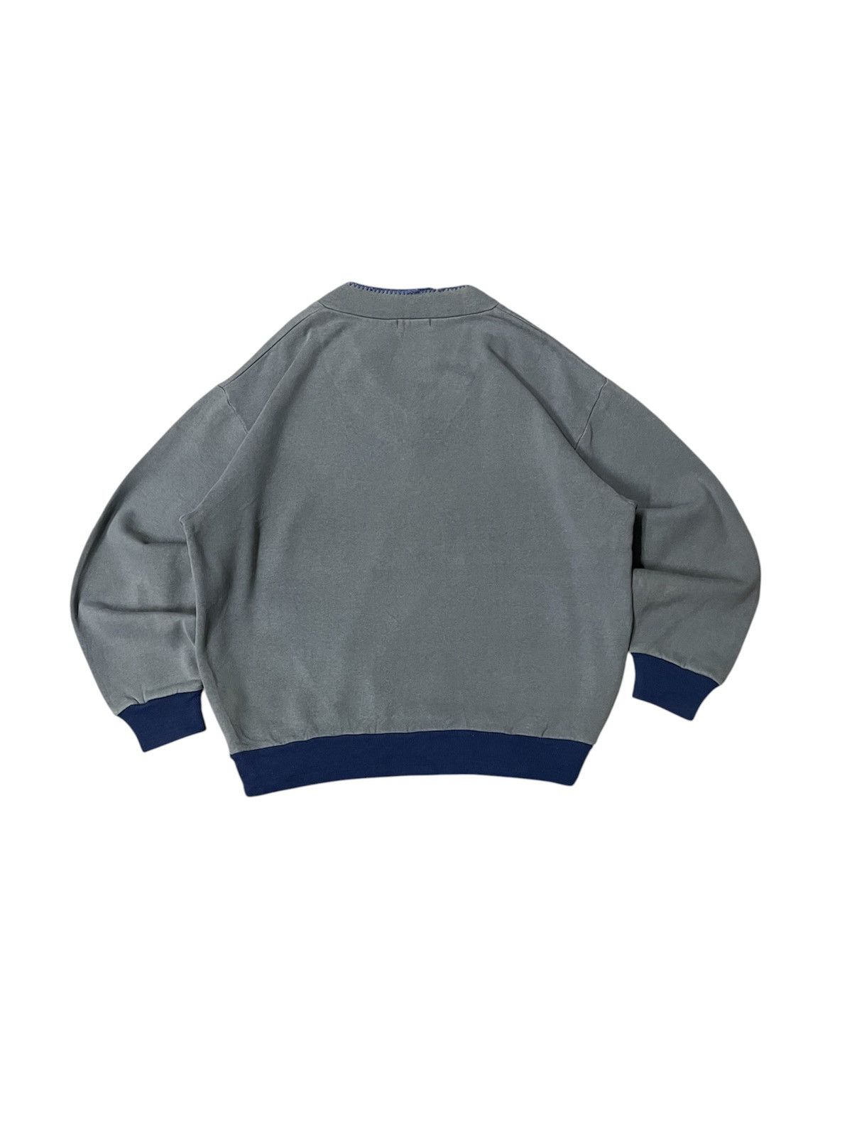 Boneville 1980s BONEVILLE “NAVY ARCTIC” V NECK SWEATSHIRT Size US M / EU 48-50 / 2 - 2 Thumbnail