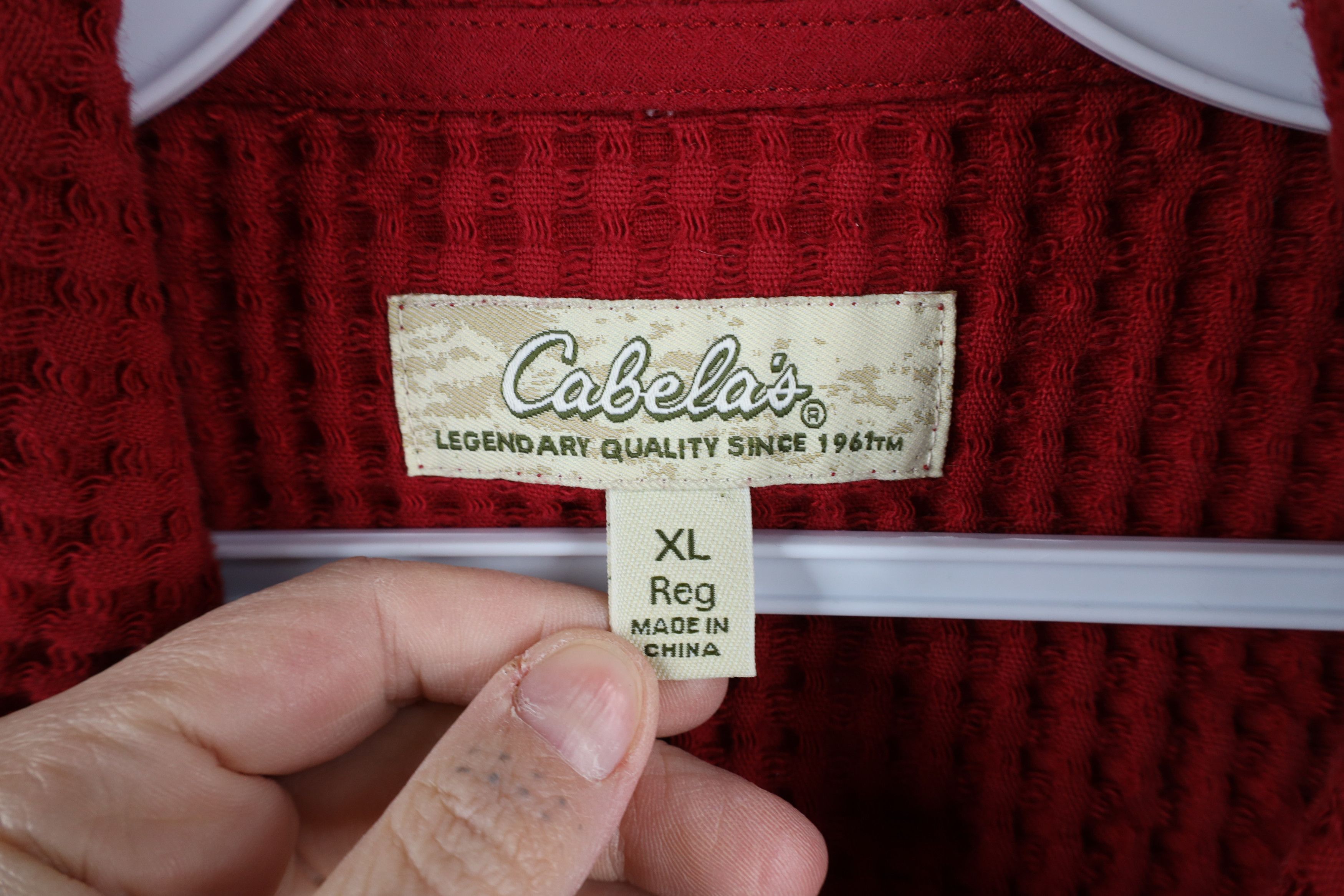 Cabelas × Vintage Vintage Cabelas Thermal Knit Button Sweater Blazer Jacket Size XL / US 12-14 / IT 48-50 - 9 Thumbnail