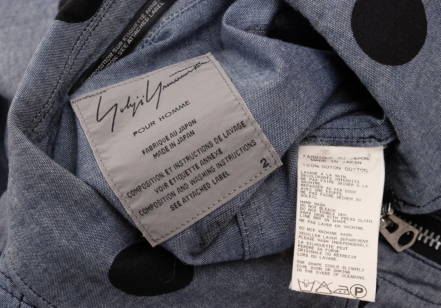 Yohji Yamamoto Yohji Yamamoto Cotton Dot Double Zip Jacket Size US M / EU 48-50 / 2 - 15 Thumbnail