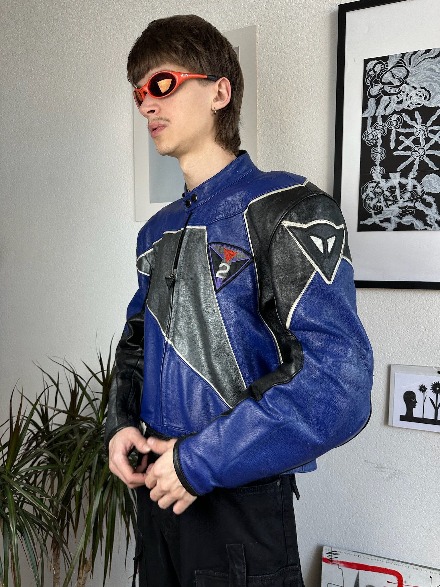 Dainese Vintage Dainese leather jacket moto biker punk tribal 90s Size US XL / EU 56 / 4 - 1 Thumbnail