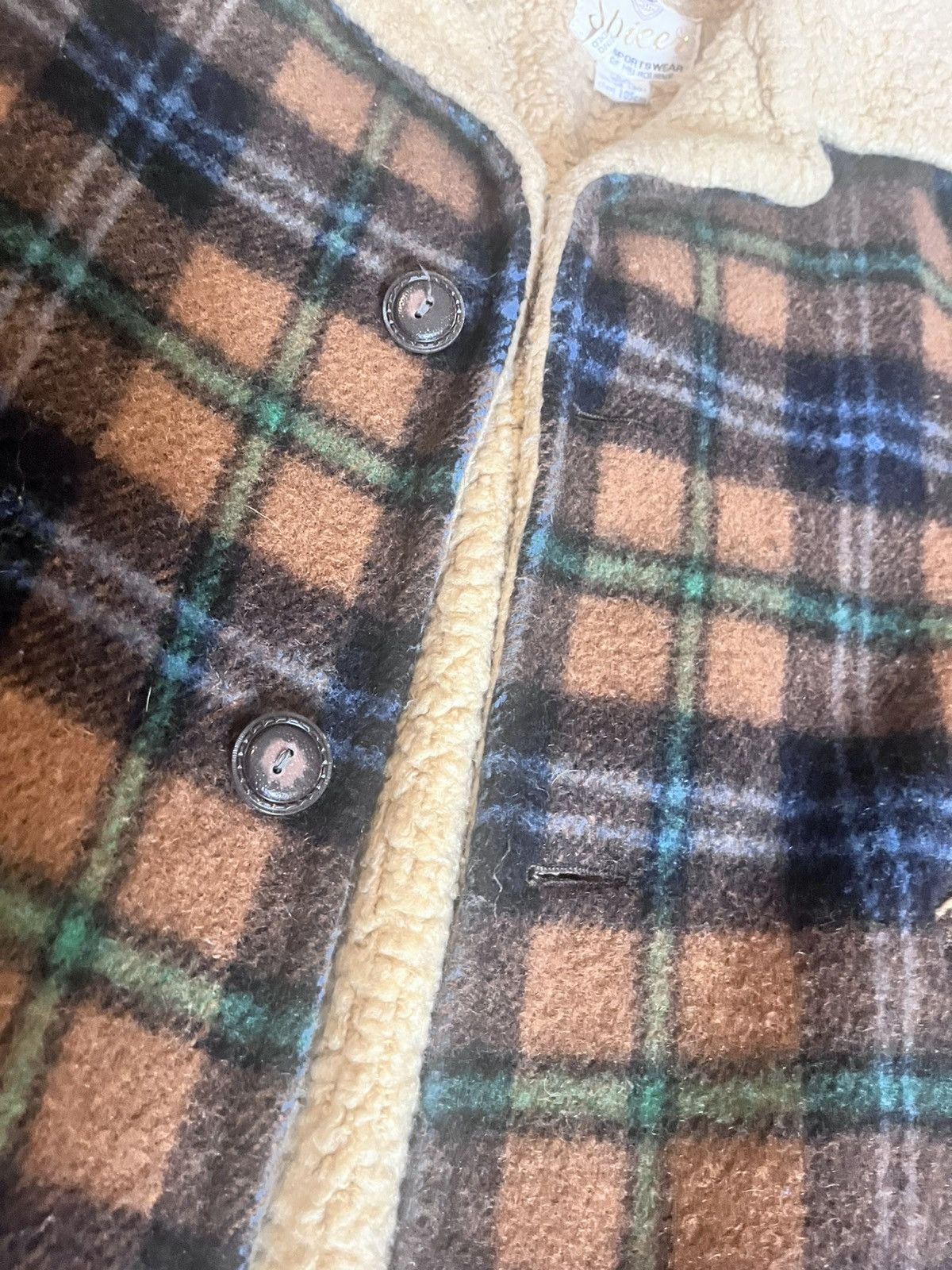 Other 1970s Vintage Spicer Wool Lumber Jacket Sherpa Brown Check Size US XS / EU 42 / 0 - 2 Thumbnail