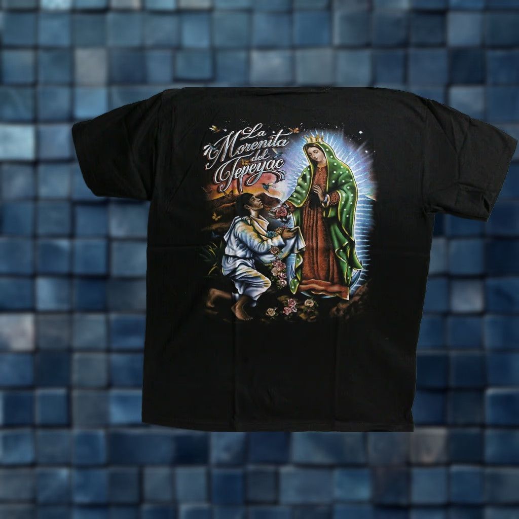 Vintage VINTAGE ALSTYLE Guadalupe T-Shirt Unisex Adults Medium Black Religious Shirt Short Sleeve Graphic Tee 90s Catholic Size US M / EU 48-50 / 2 - 1 Thumbnail