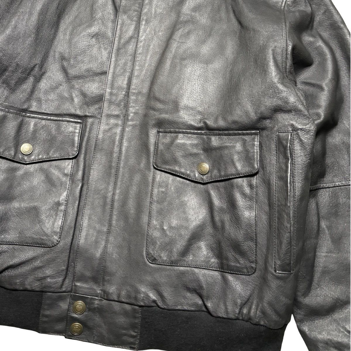 Other Vintage Cougar Black Leather Jacket Bomber Flight A2 Men's L Size US L / EU 52-54 / 3 - 2 Thumbnail