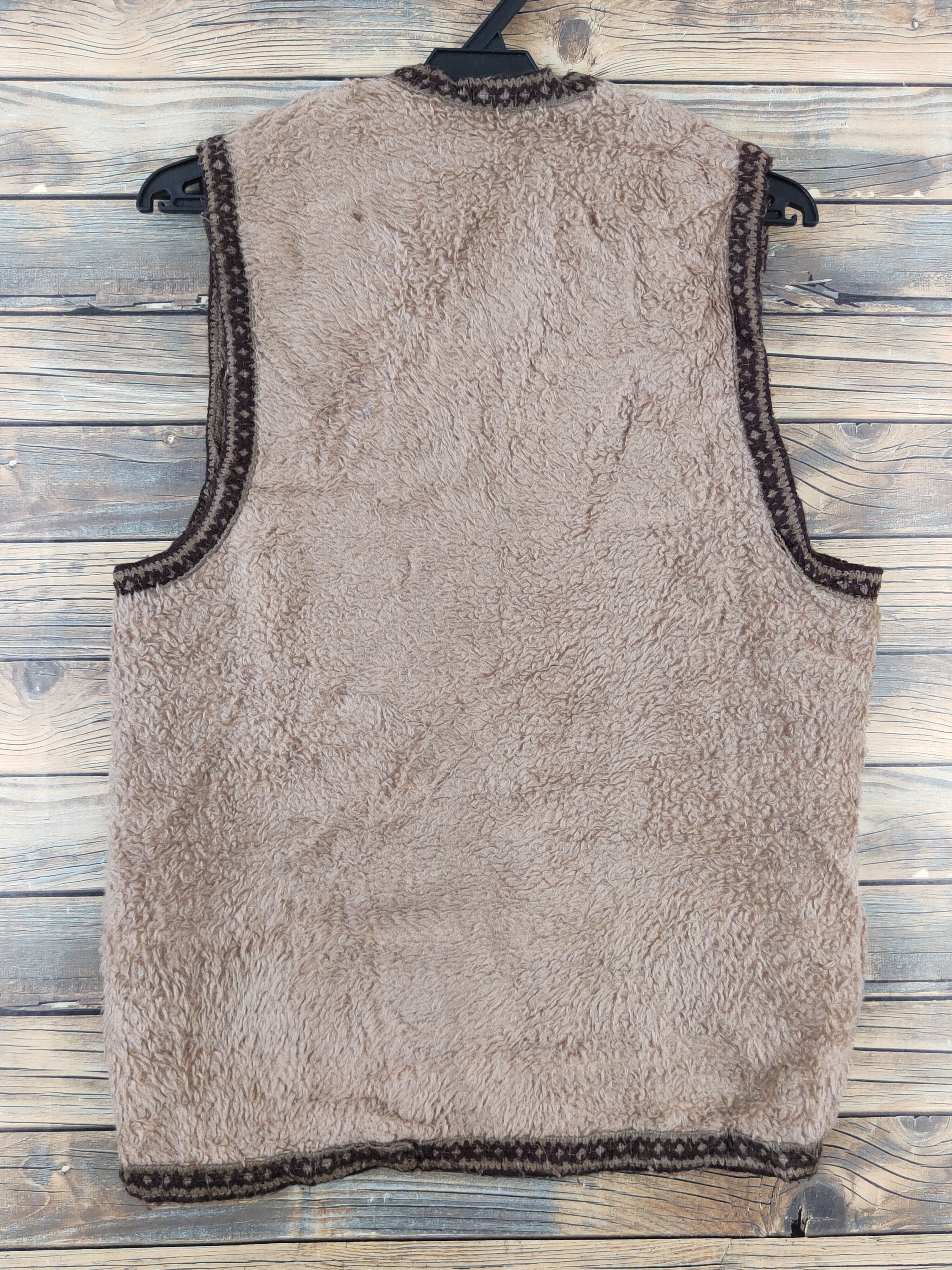 Japanese Brand × Vintage Vintage Japanese Brand Brown Fur Faux Toggle Vests Size S / US 4 / IT 40 - 7 Thumbnail