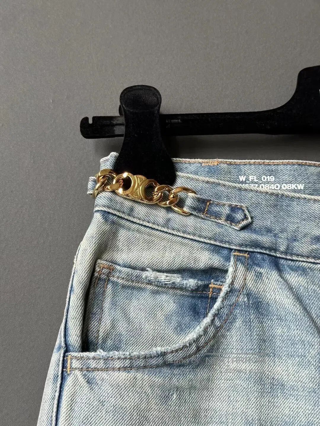 Celine CELINE Triomphe Chain Washed Jeans| Size 25" / US 0 / IT 36 - 2 Thumbnail