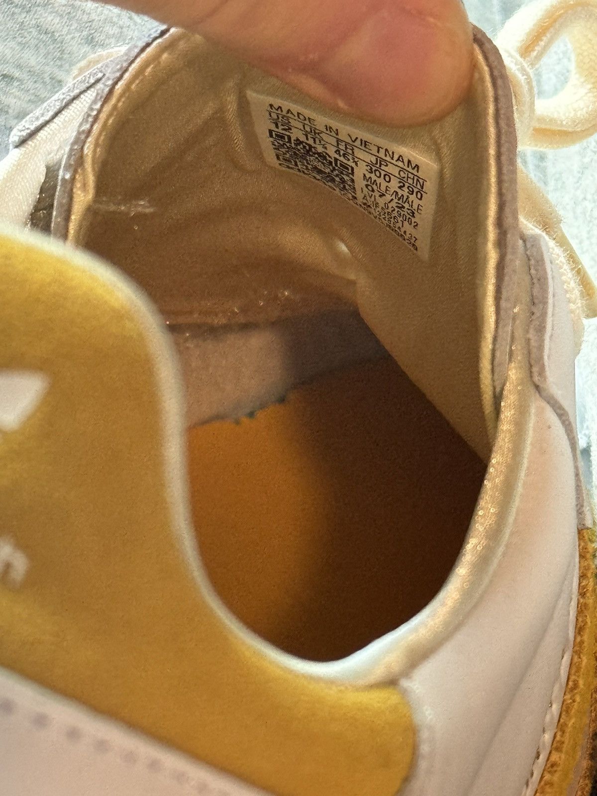 Adidas Samba OG "SPORTY & RICH - White Bold Gold" Size US 12 / EU 45 - 8 Thumbnail