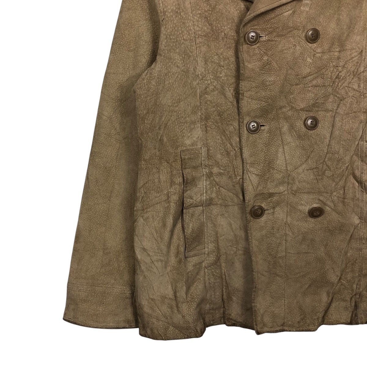 Japanese Brand 📌Vintage Chore Leather Jacket Michel Klein Double Collar Size US M / EU 48-50 / 2 - 5 Thumbnail