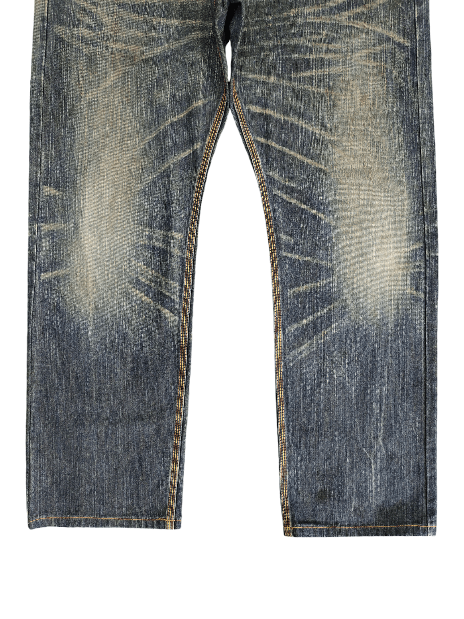 Comme des Garcons × Undercover Vintage Y2k Edwin Xv Double Waist Clawmark Denim Jeans Size US 35 - 5 Thumbnail