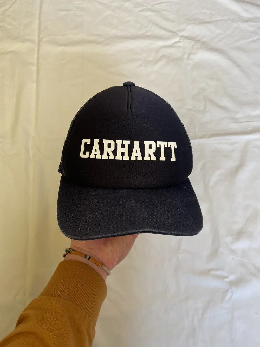 Carhartt VINTAGE CARHARTT CAP TRUCKER DAD HAT BIG LOGO Y2K FADED SKAT Size ONE SIZE - 8 Thumbnail