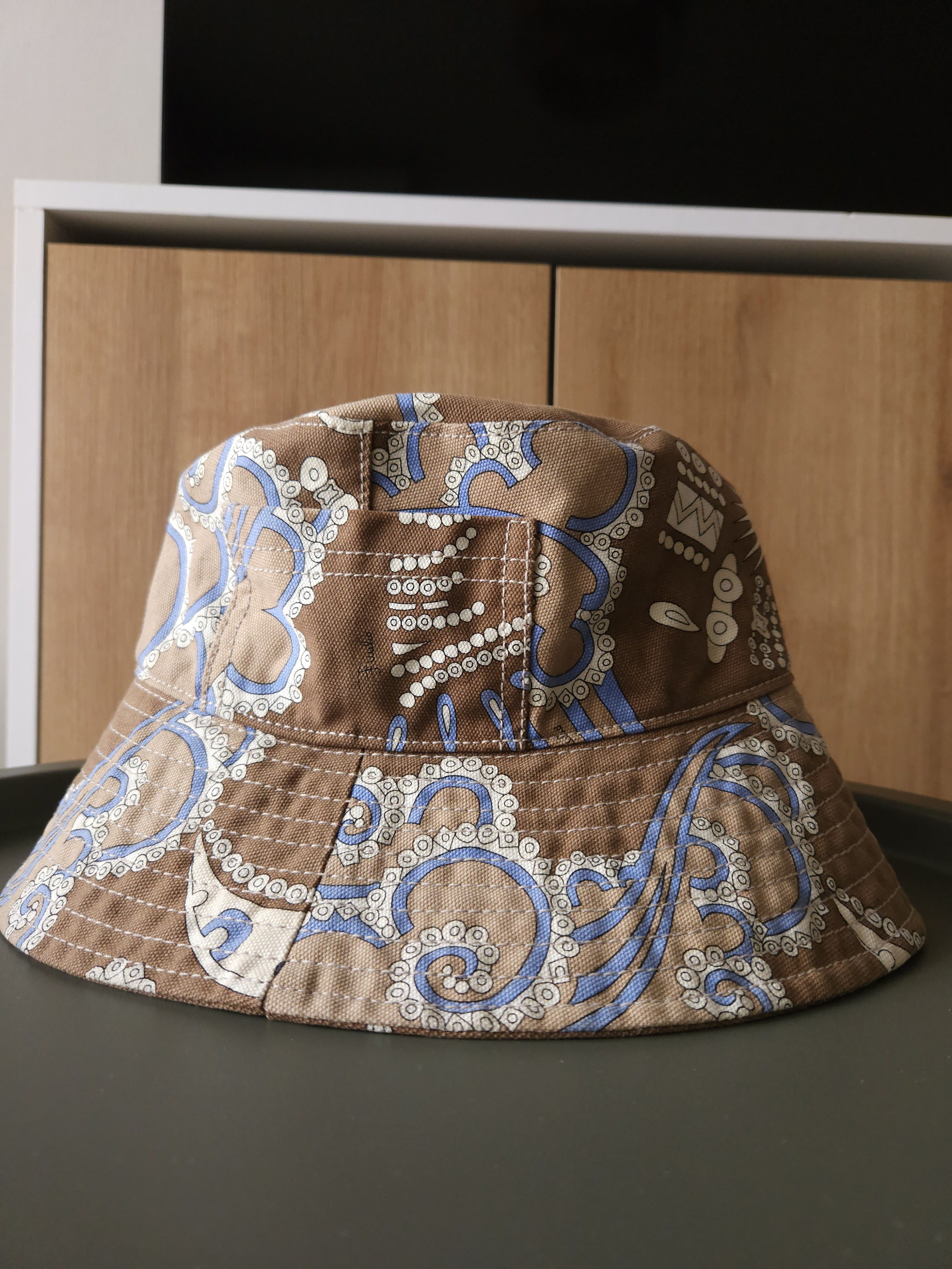 Emilio Pucci Emilio Pucci Brown Pattern Canvas Bucket Hat Size ONE SIZE - 1 Thumbnail