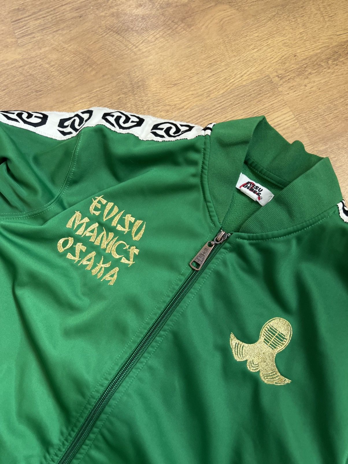 Zip jacket Evisu manics Osaka vintage gold logo y2k