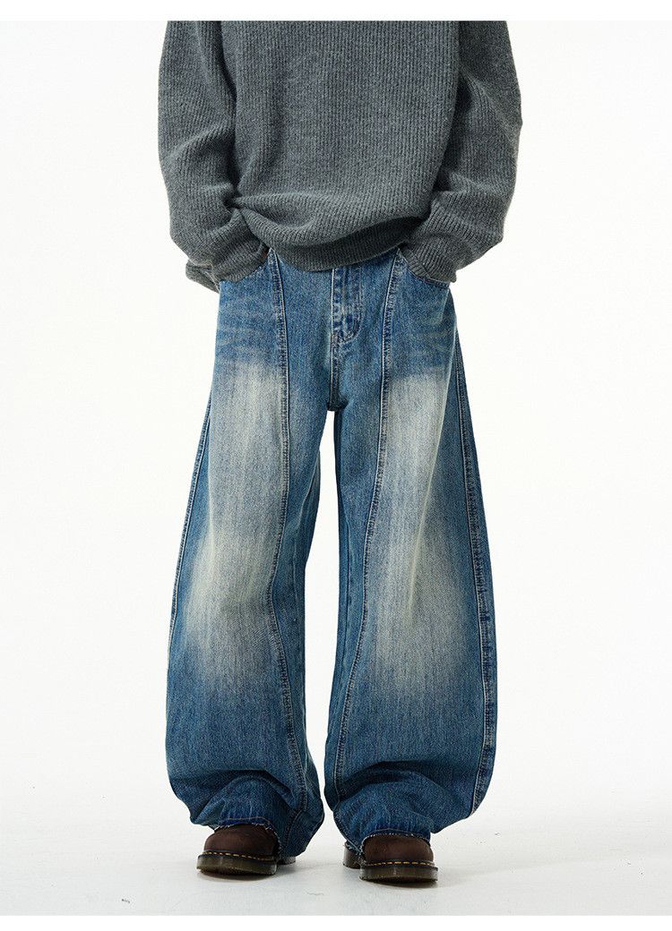 Japanese Brand × Jean Men's American retro washed scimitar jeans Size US 32 / EU 48 - 5 Thumbnail
