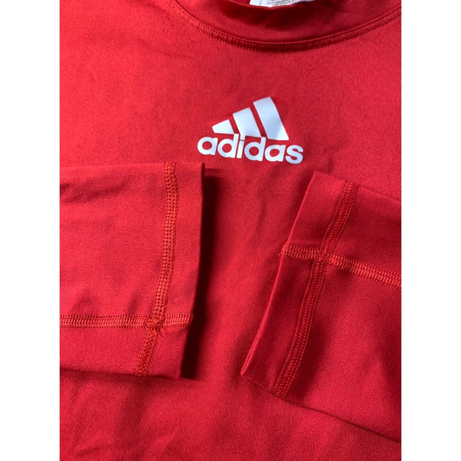 Adidas ADIDAS Techfit 2021 Compression Men Shirt Jersey Tee Regular M Red Short Long Sleeve 92% Polyester 8% Elastane Size US M / EU 48-50 / 2 - 3 Thumbnail