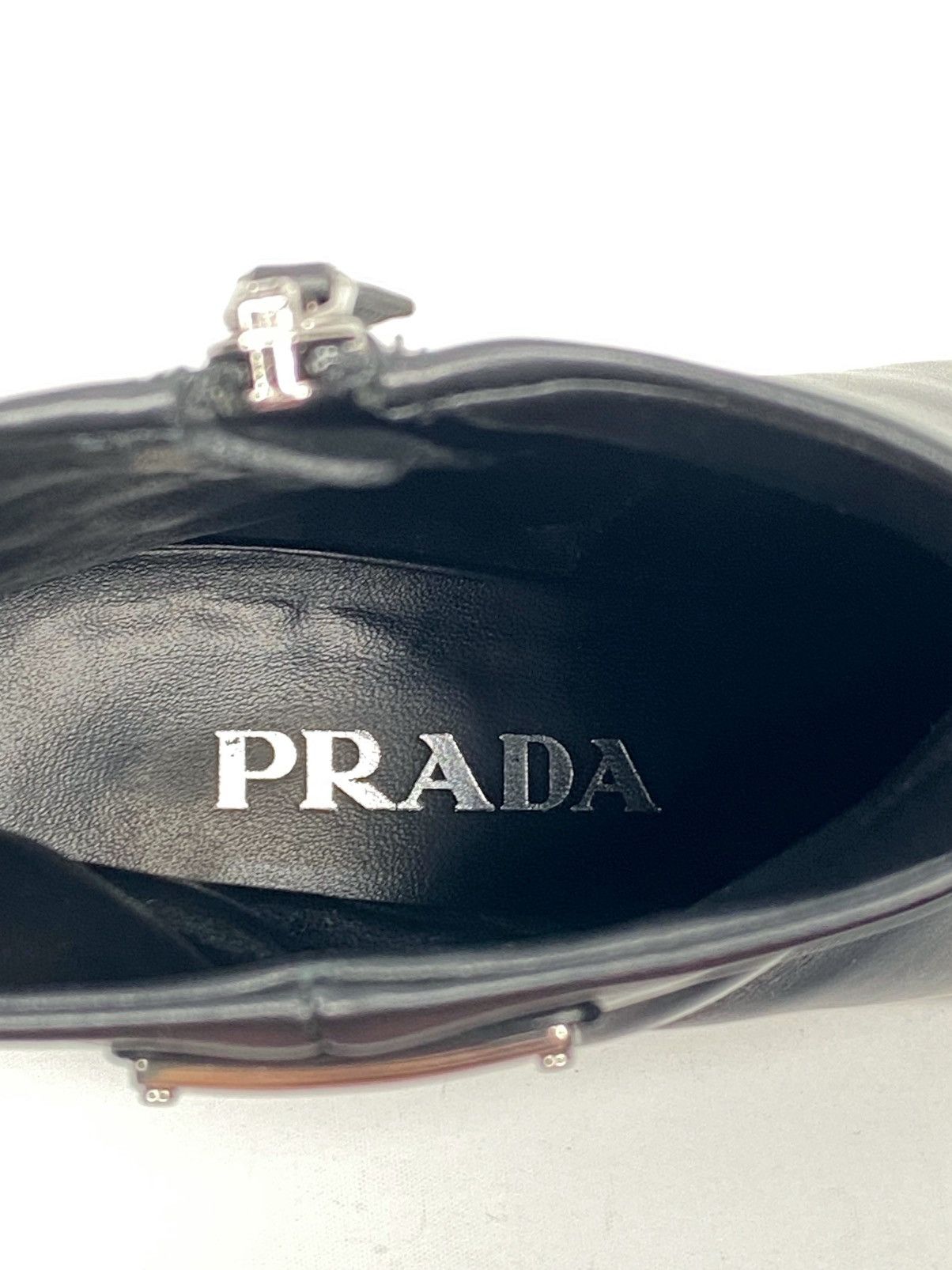 Prada Prada Leather Zip Ankle-Booties Size US 7 / IT 37 - 11 Thumbnail