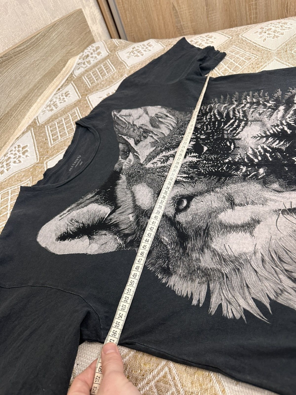 Allsaints 🔥 Allsaints Wolf Print Oversized Fit T Shirt Vintage Art Y2K Size US L / EU 52-54 / 3 - 9 Thumbnail