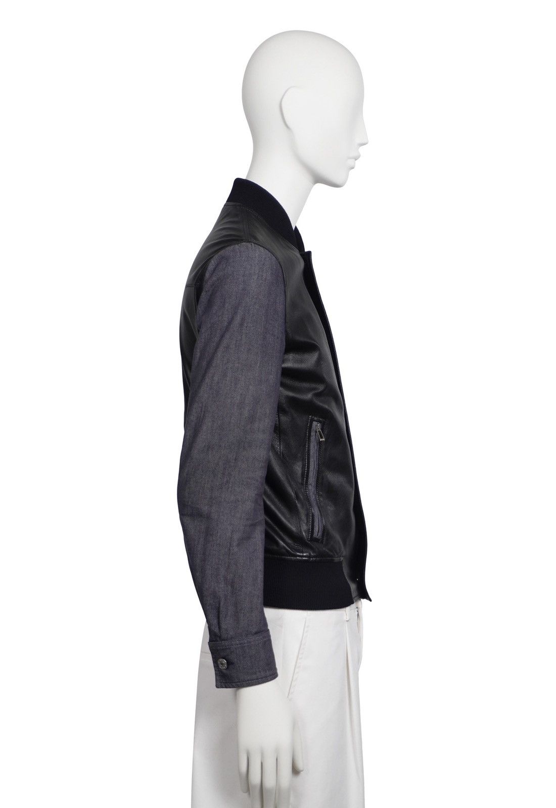 Dior DIOR HOMME F/W 2013 Leather/Denim Hybrid Jacket 44 Size US S / EU 44-46 / 1 - 7 Thumbnail