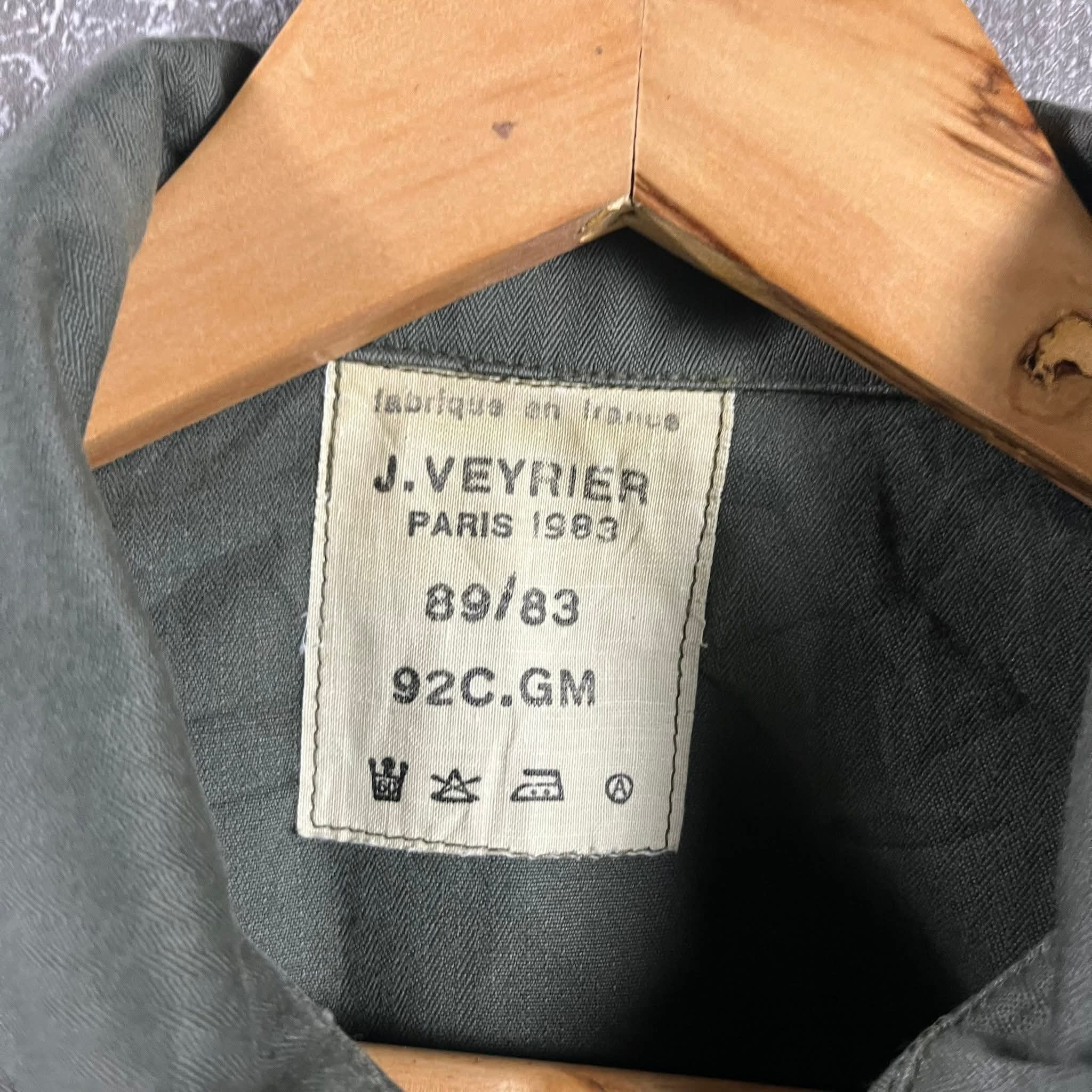 Vintage 80s France Army Military HBT jacket WW2 Size US M / EU 48-50 / 2 - 2 Thumbnail