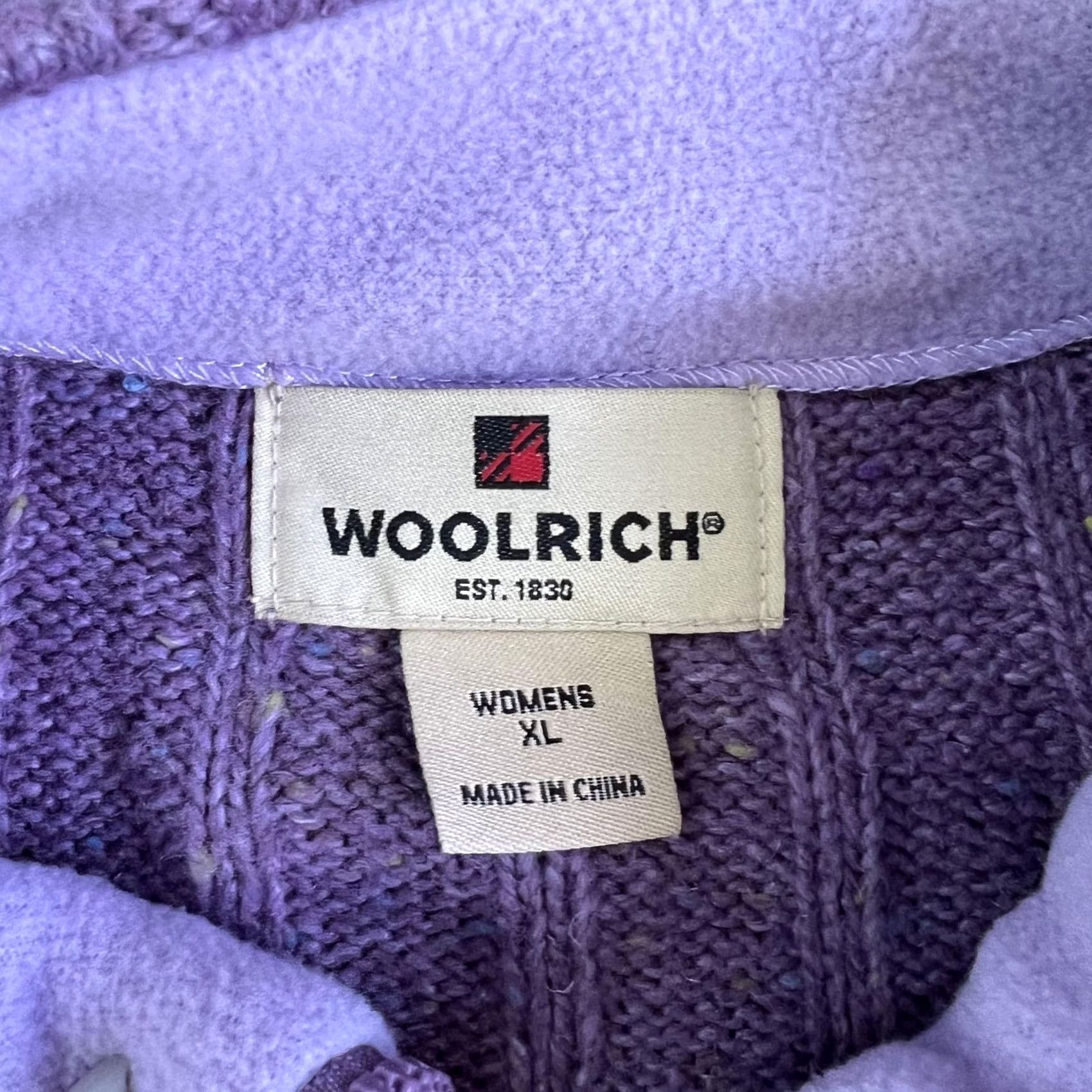 Vintage Woolrich Vest Womens XL Purple Sage Heather Mock Neck Full Zip Knit Sleeveless Sweater Size XL / US 12-14 / IT 48-50 - 3 Thumbnail