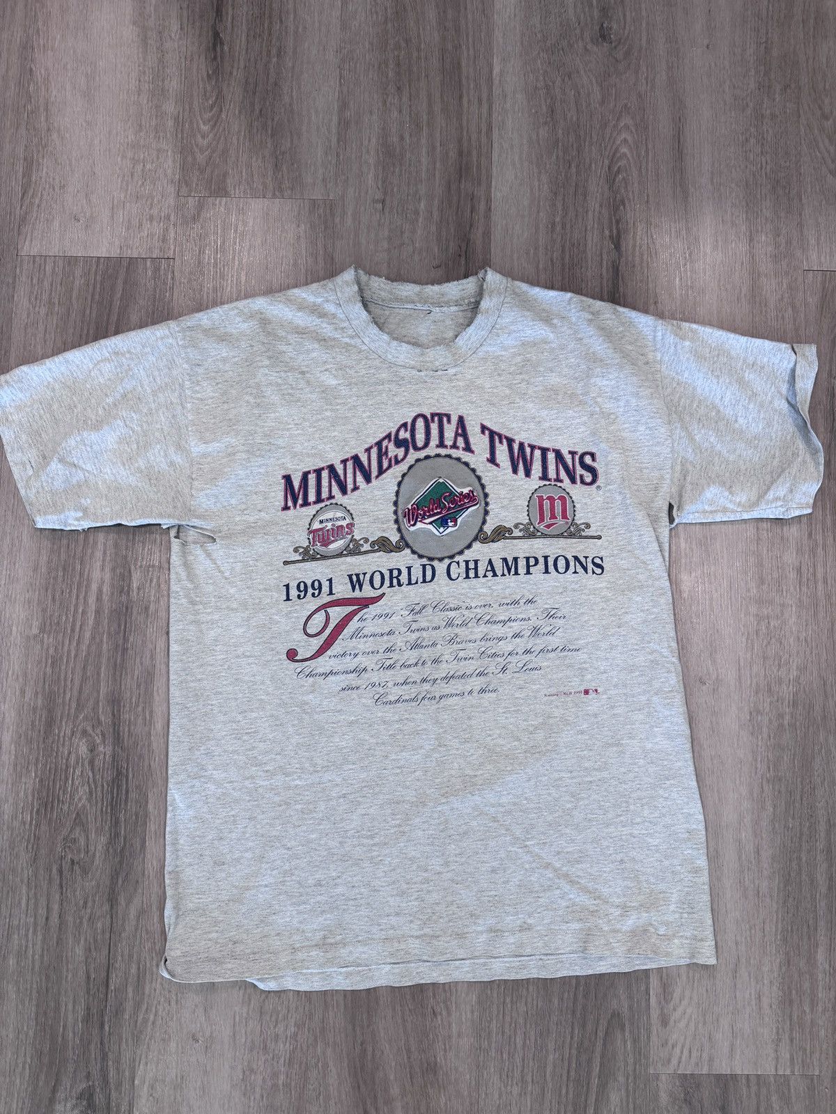 MLB Minnesota Twins 1991 World Champ Tee Size US XL / EU 56 / 4 - 1 Thumbnail