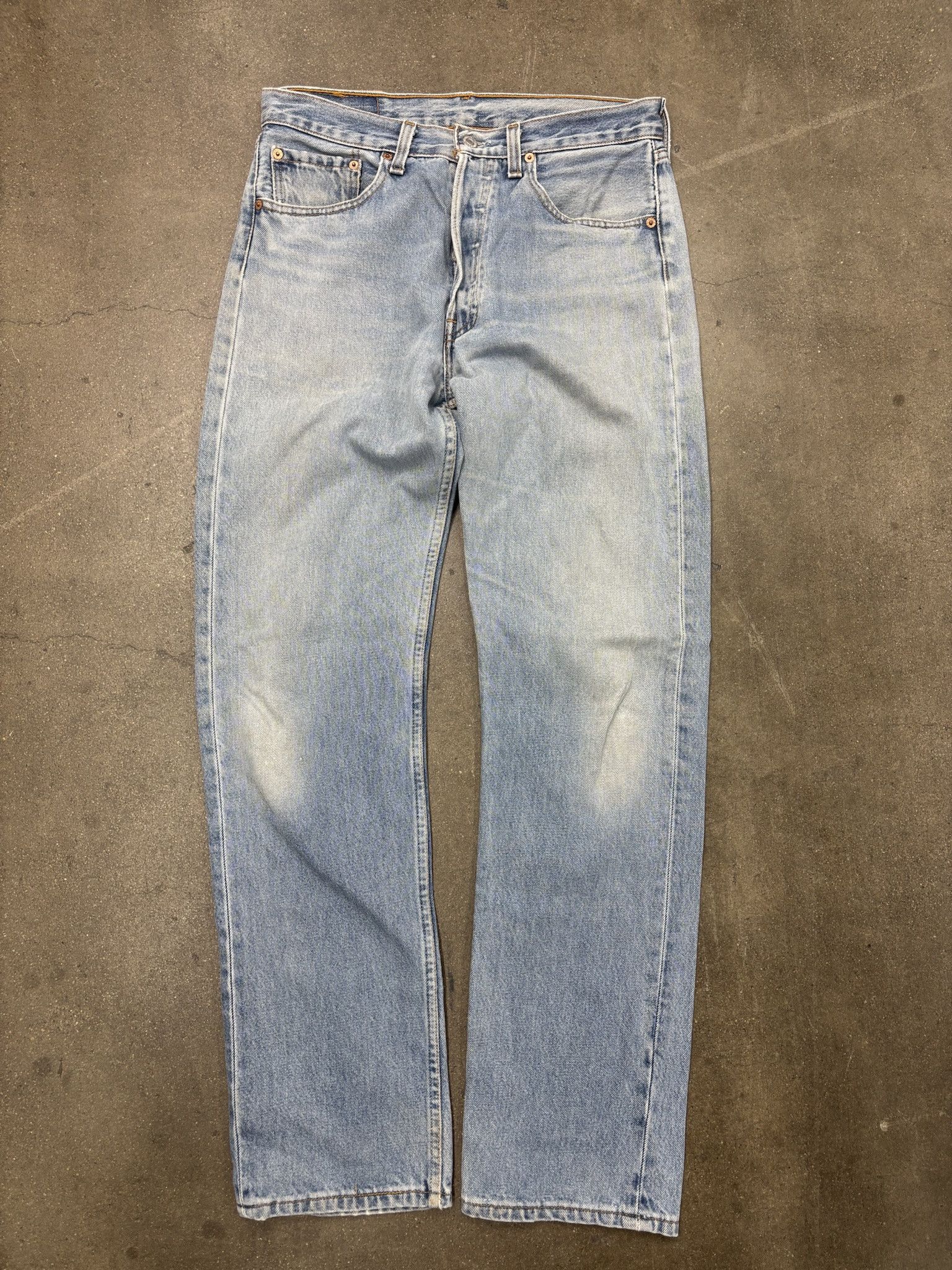 Wrangler Vintage Light Wash Denim Levi's 501 Jeans Size US 31 - 1 Thumbnail