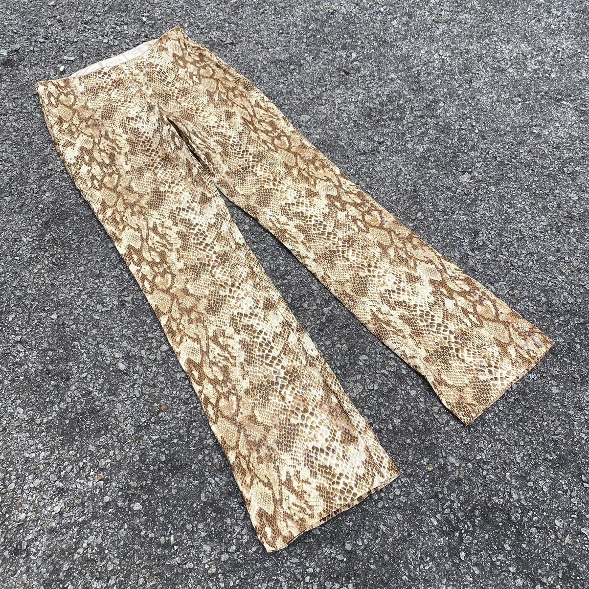 If Six Was Nine Flare Pants Snake Abstract Bootcut Vintage Streetwear Style Size 27" / US 4 / IT 40 - 2 Thumbnail