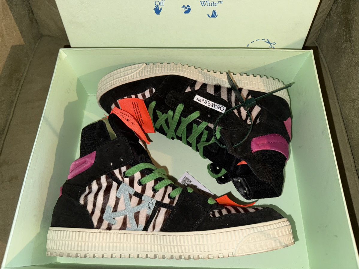 Off-White Off White “Off Court 3.0 Leather” Zebra Black, DS! OG Box Size US 12 / EU 45 - 5 Thumbnail