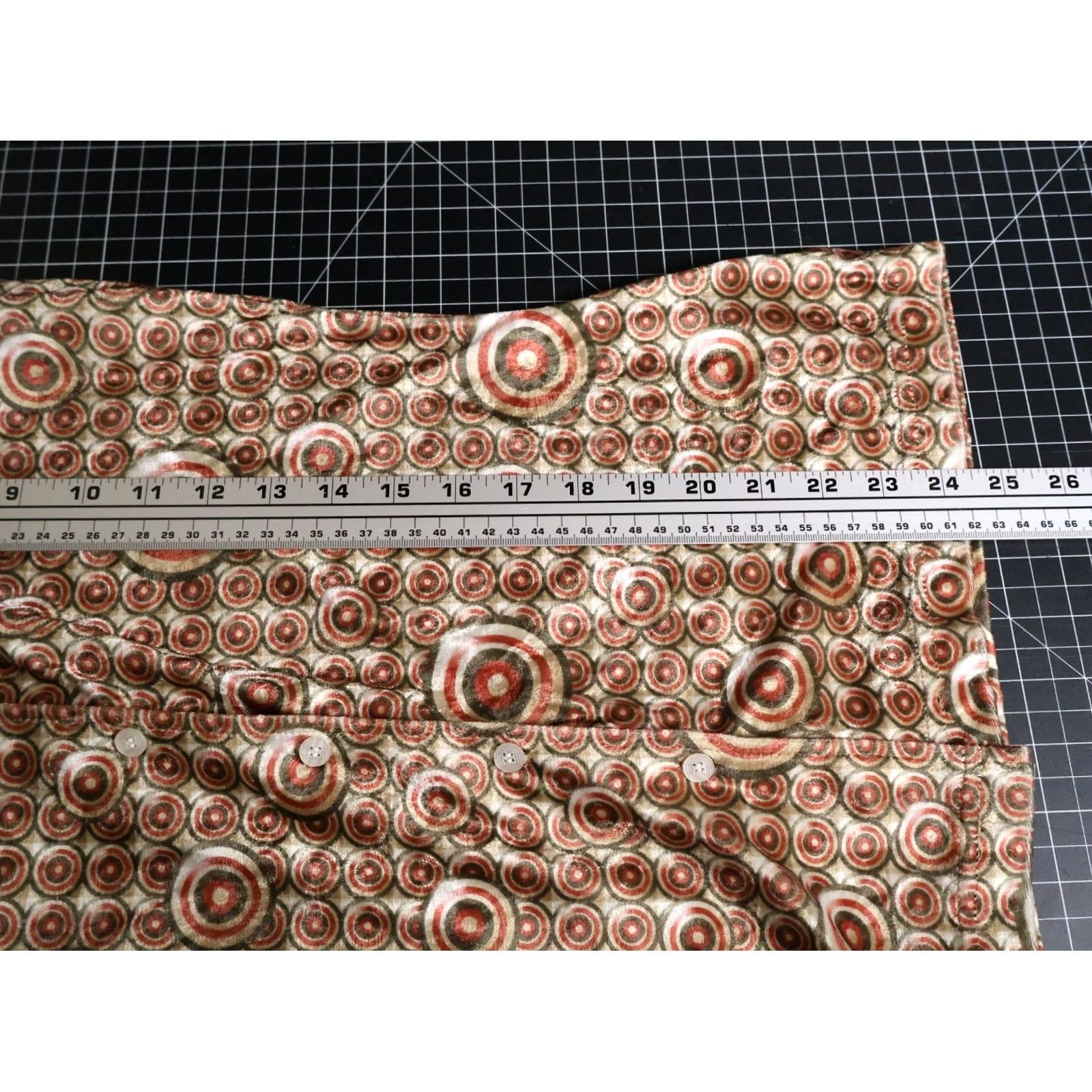 Velour VINTAGE Women's Velour Shirt Geometric Pattern 70s Hippie Boho VTG Medium Brown Long Sleeve Button-Up Casual Fall Spring Winter Mens? Size M / US 6-8 / IT 42-44 - 6 Thumbnail
