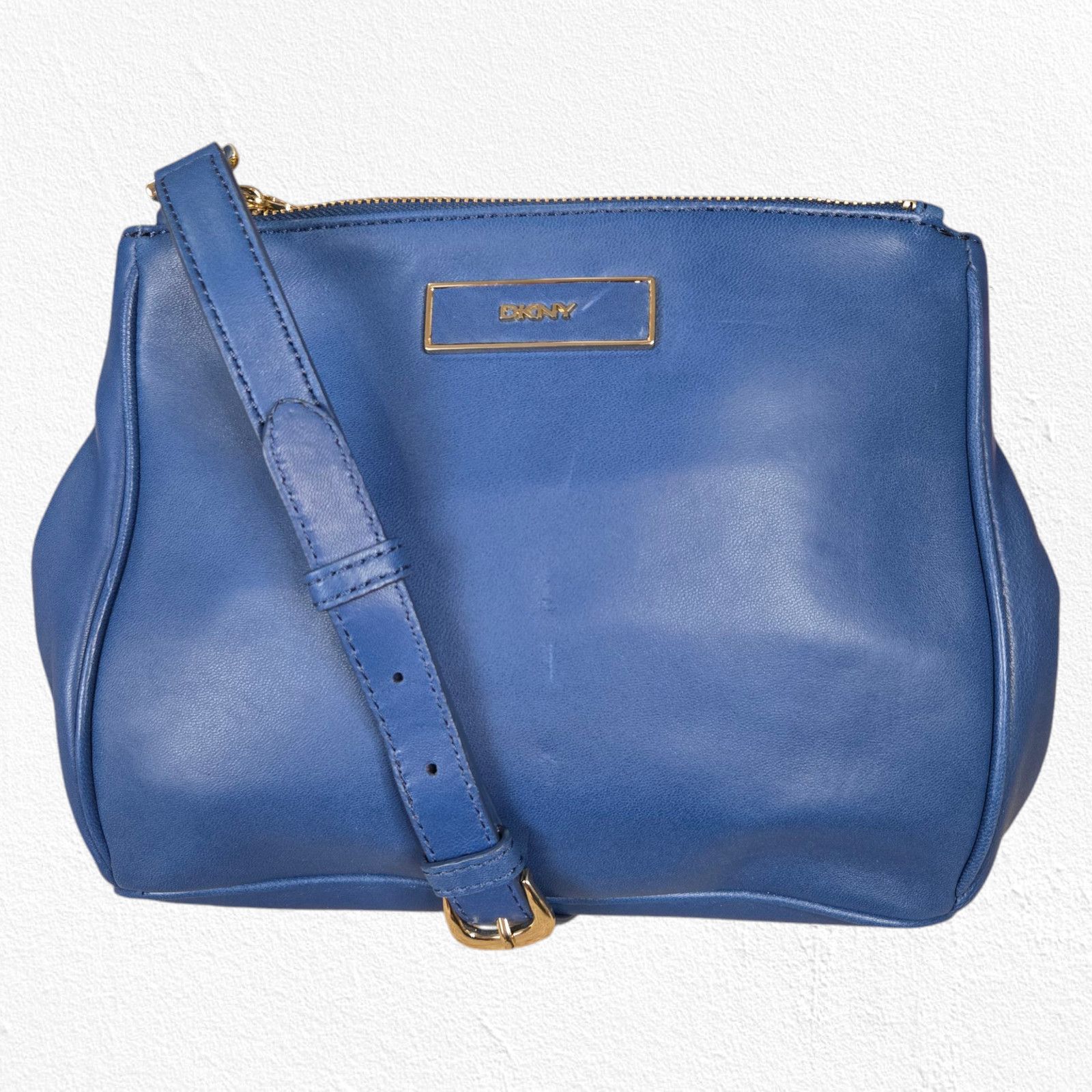 DKNY DKNY Blue Leather Crossbody Bag Adjustable Strap Size ONE SIZE - 20 Thumbnail