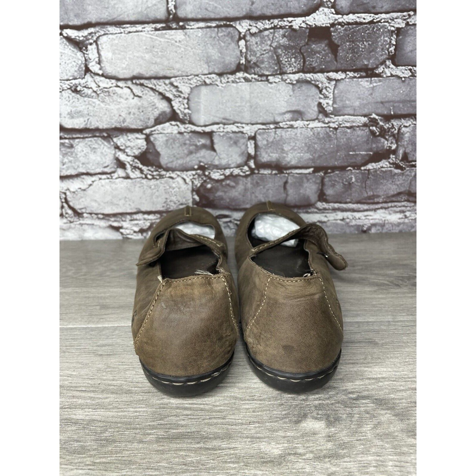 Born Born Handcrafted Brown Leather MaryJane Strap Comfort Shoes Size US 8.5 / IT 38.5 - 11 Thumbnail