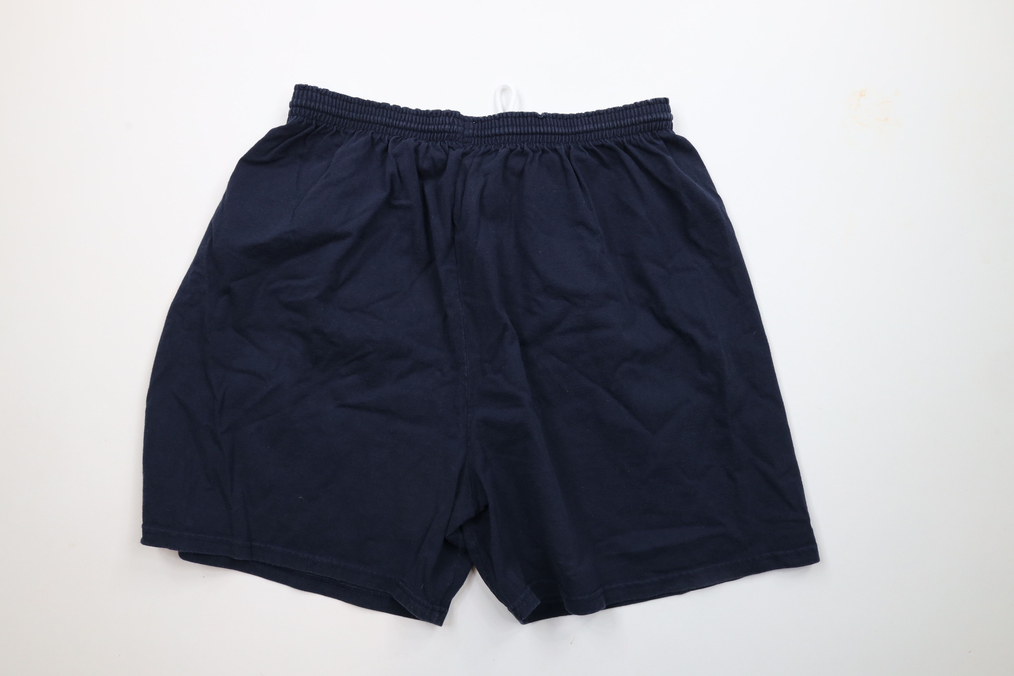Champion × Vintage Vintage 90s Champion Logo Above Knee Shorts Blue Cotton Size US 38 / EU 54 - 7 Thumbnail